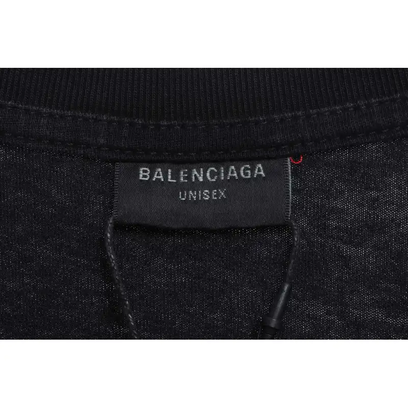 Balenciaga Hand Washed Double B Graffiti Short Sleeve