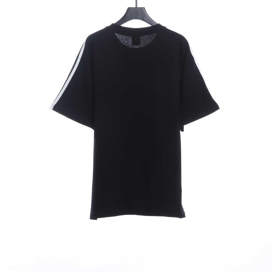 Balenciaga Joint Clover Embroidered Short Sleeves Black