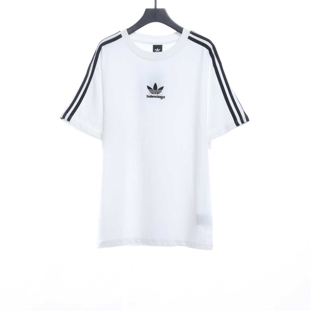 Balenciaga Joint Clover Embroidered Short Sleeves White