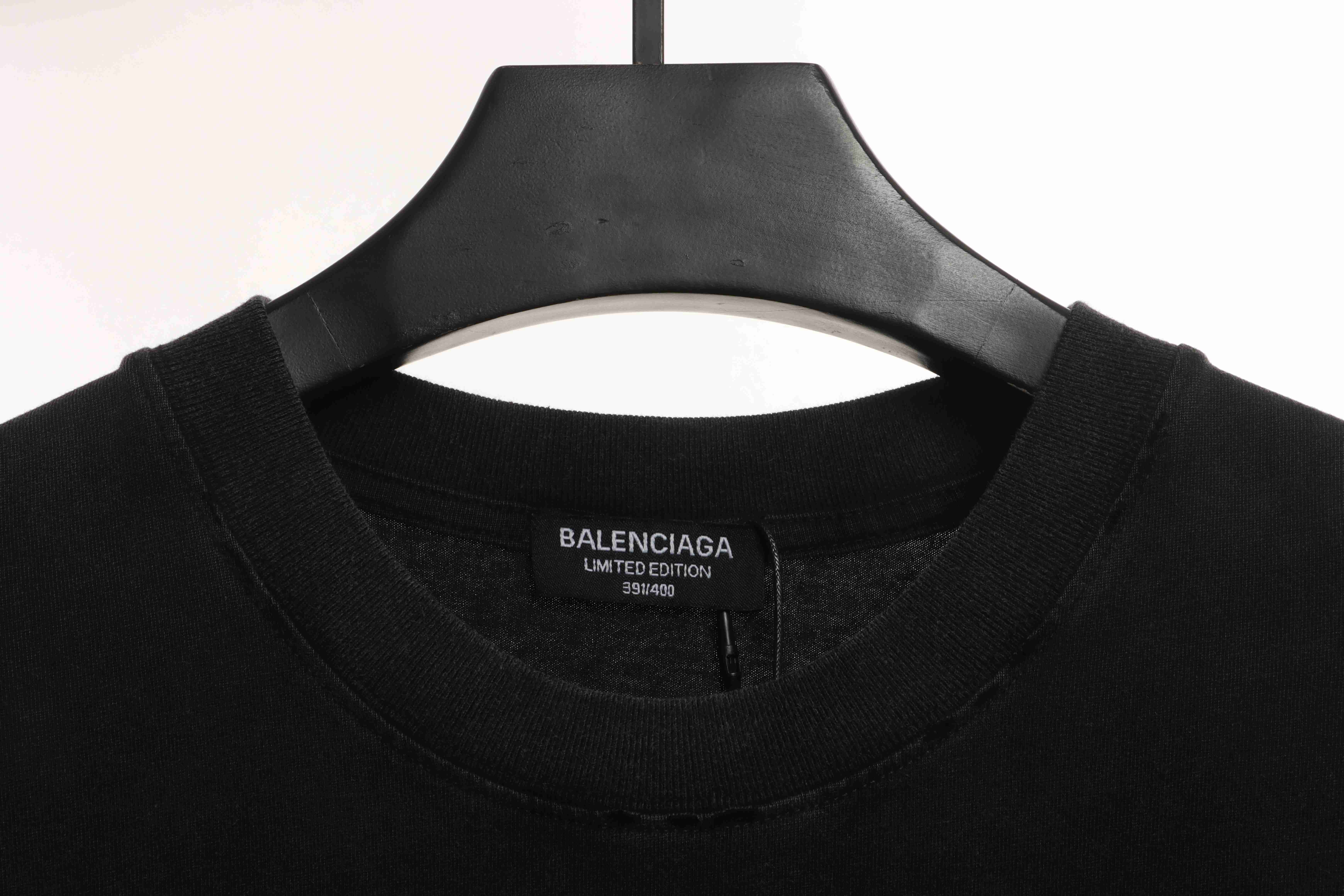 Balenciaga Joint German Tank Band Portrait Short Sleeve