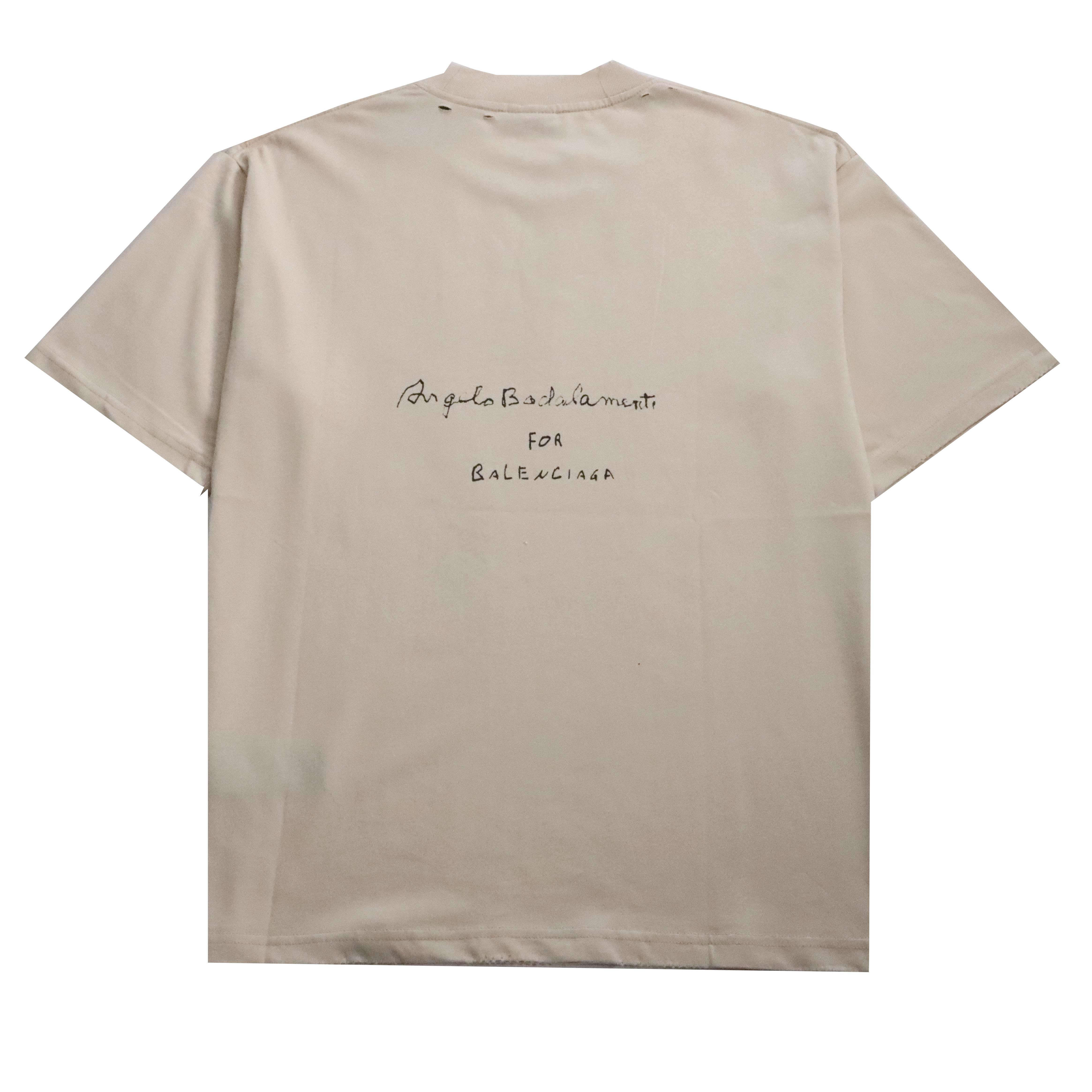 Balenciaga Limited Edition Musical Note Short Sleeve Beige