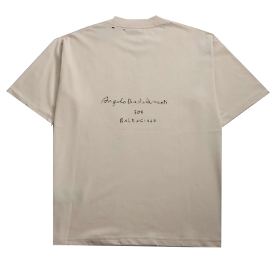 Balenciaga Limited Edition Musical Note Short Sleeve Beige 02