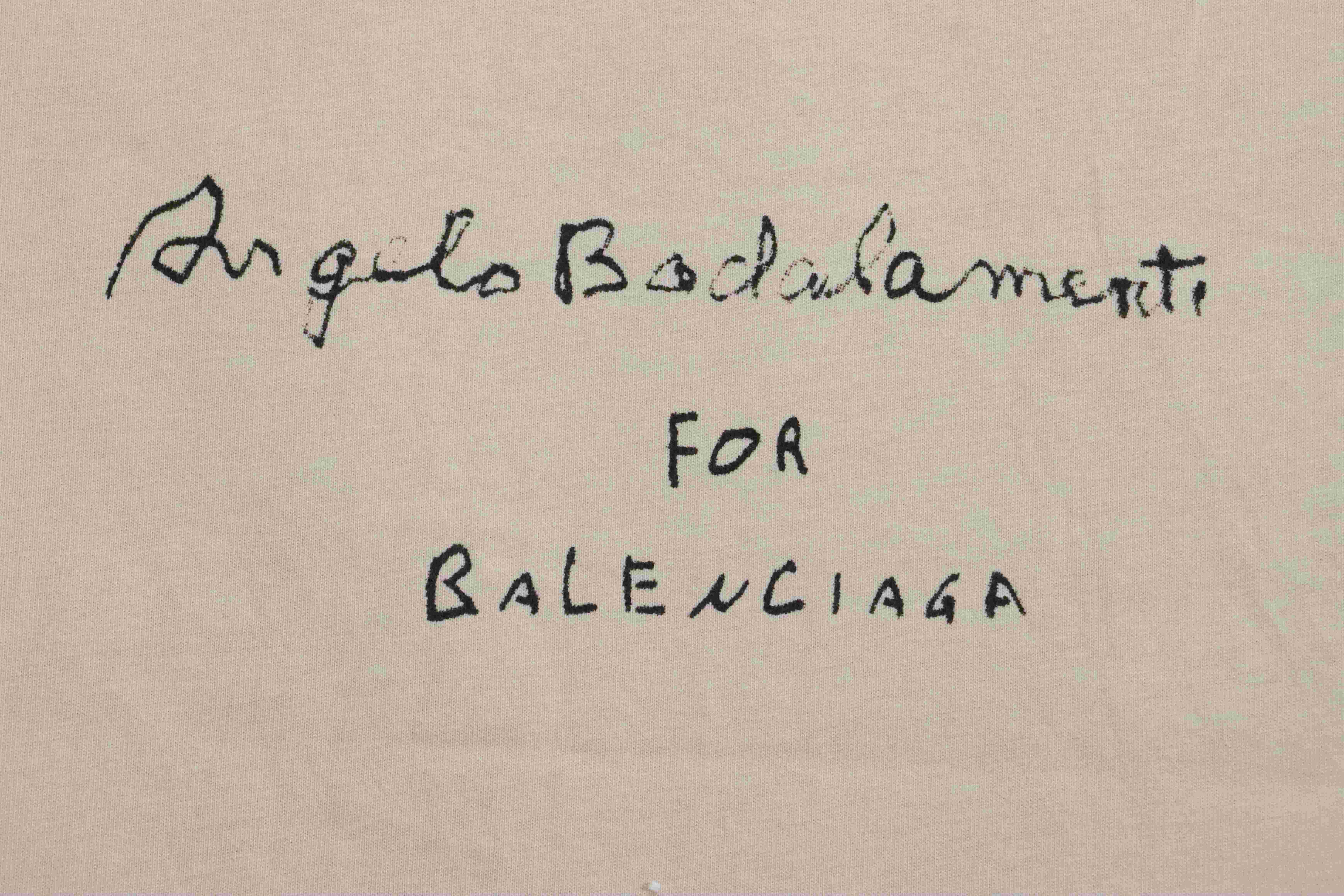 Balenciaga Limited Edition Musical Note Short Sleeve Beige