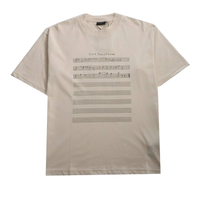 Balenciaga Limited Edition Musical Note Short Sleeve Beige 01