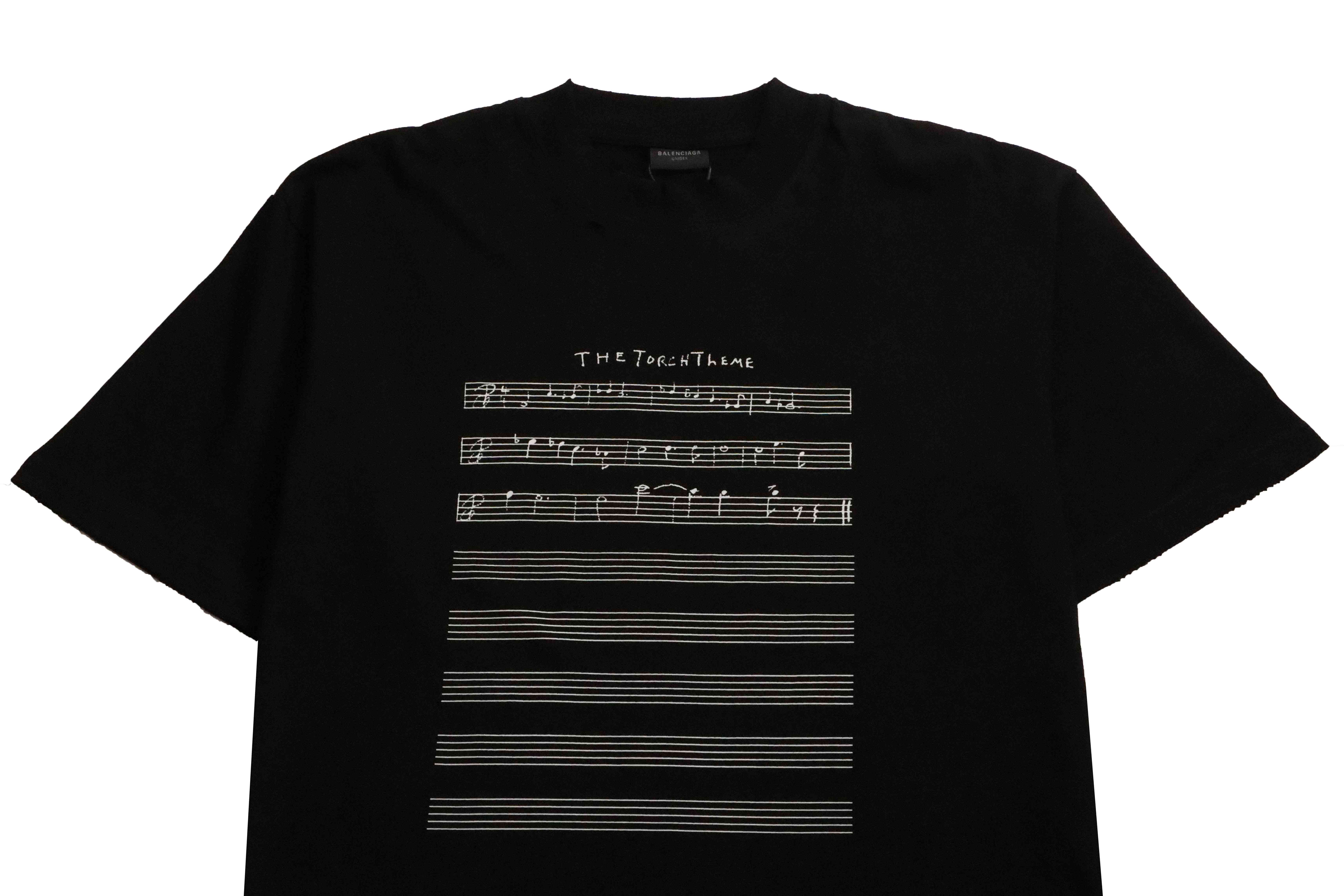 Balenciaga Limited Edition Musical Note Short Sleeve Black
