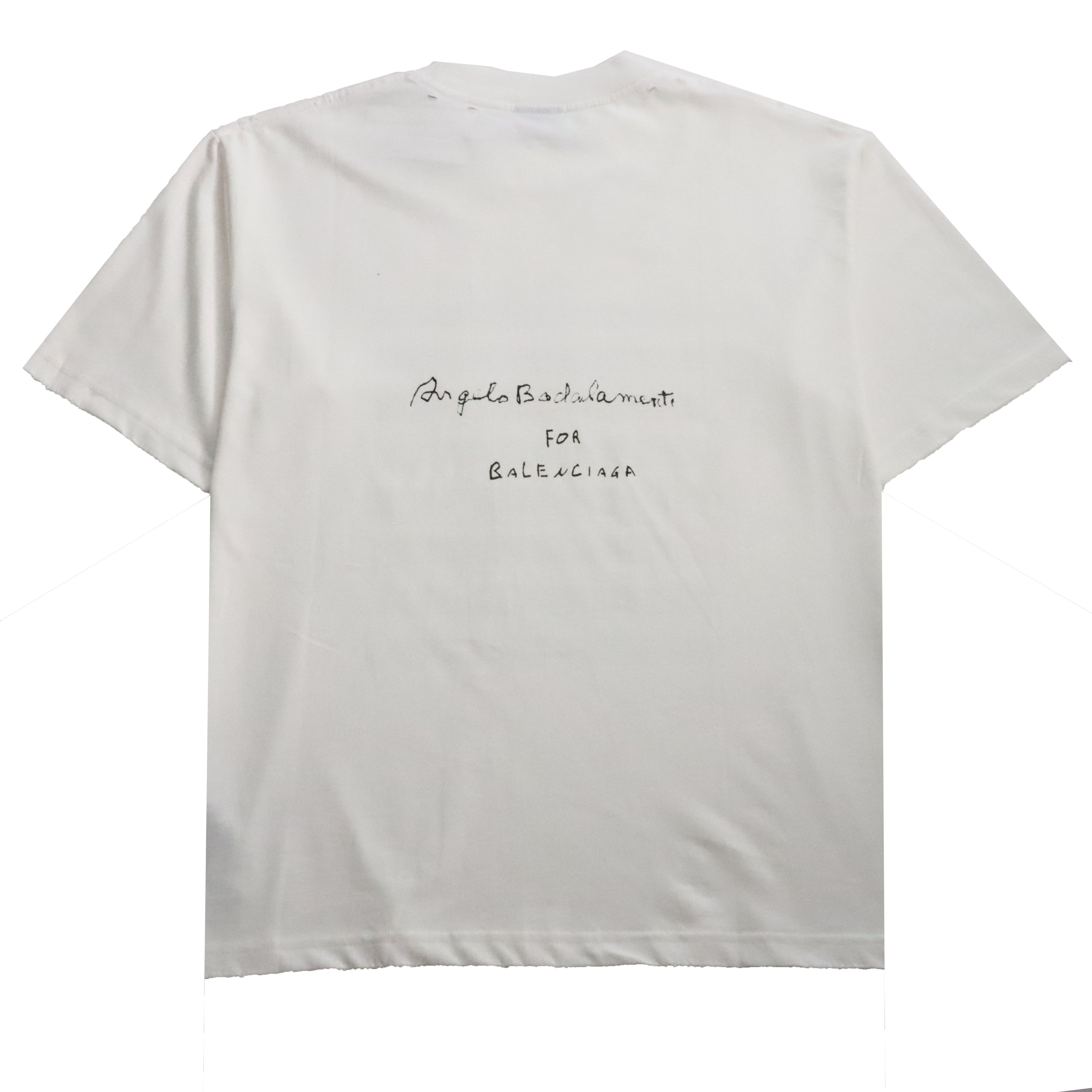 Balenciaga Limited Edition Musical Note Short Sleeve White