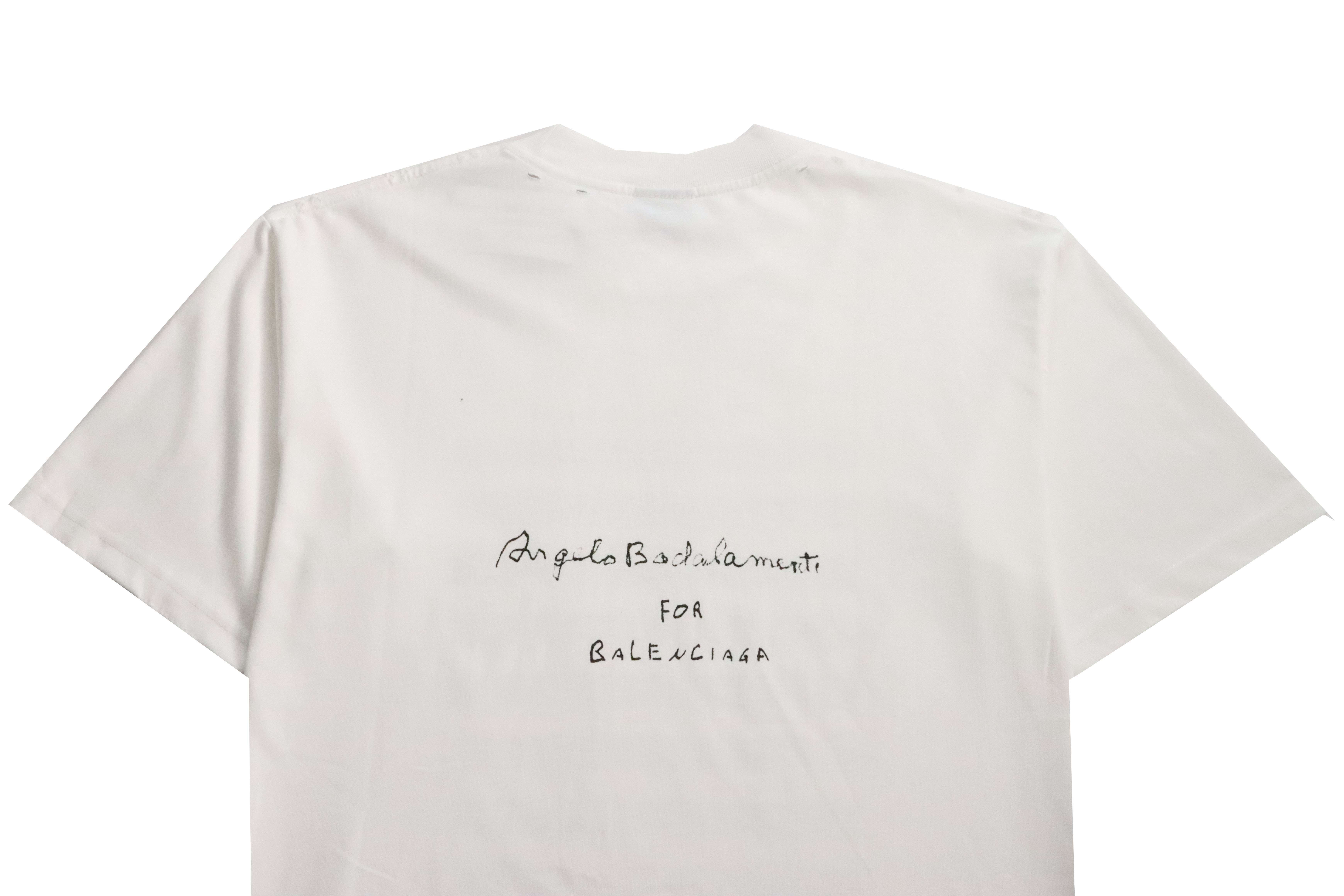 Balenciaga Limited Edition Musical Note Short Sleeve White
