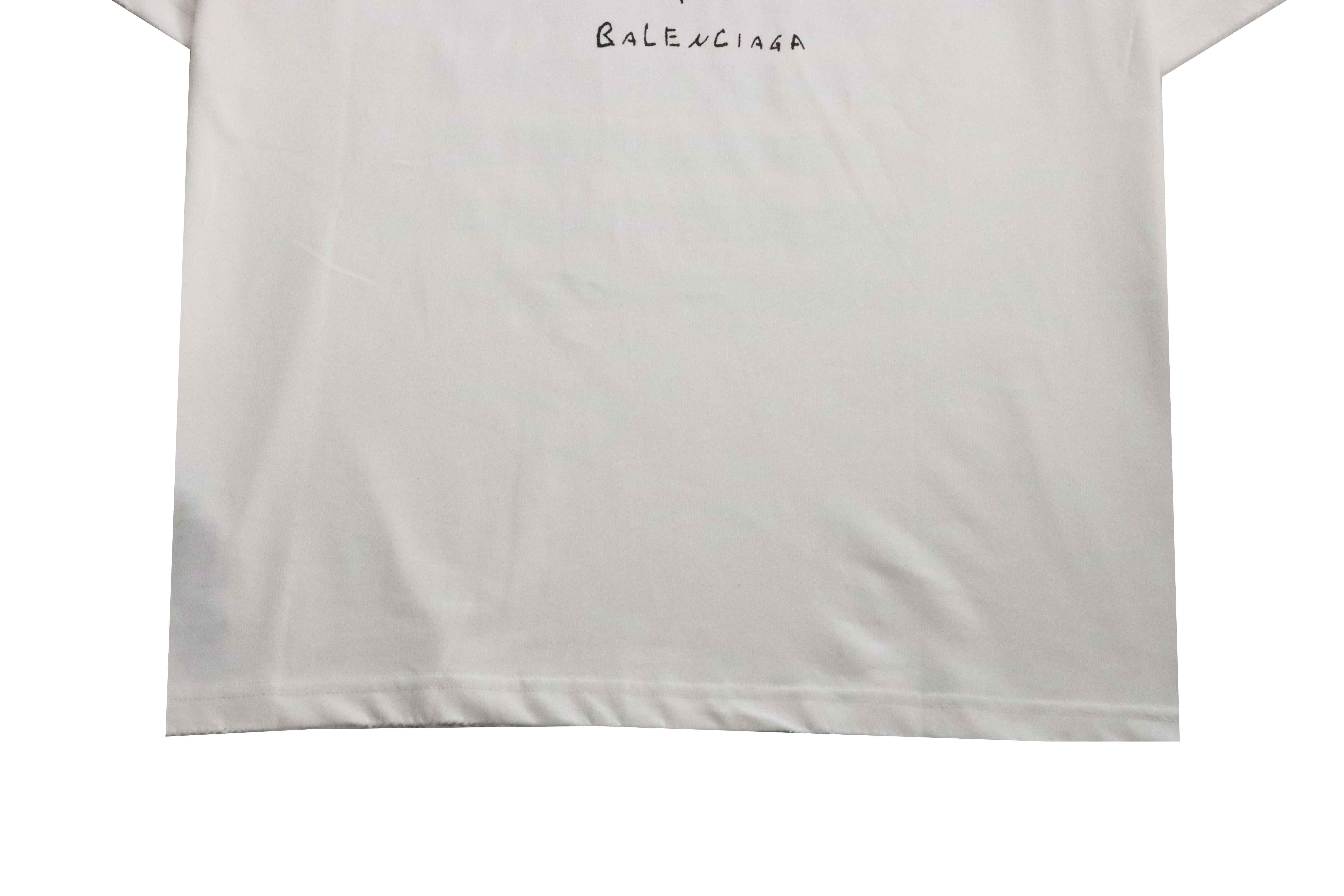 Balenciaga Limited Edition Musical Note Short Sleeve White