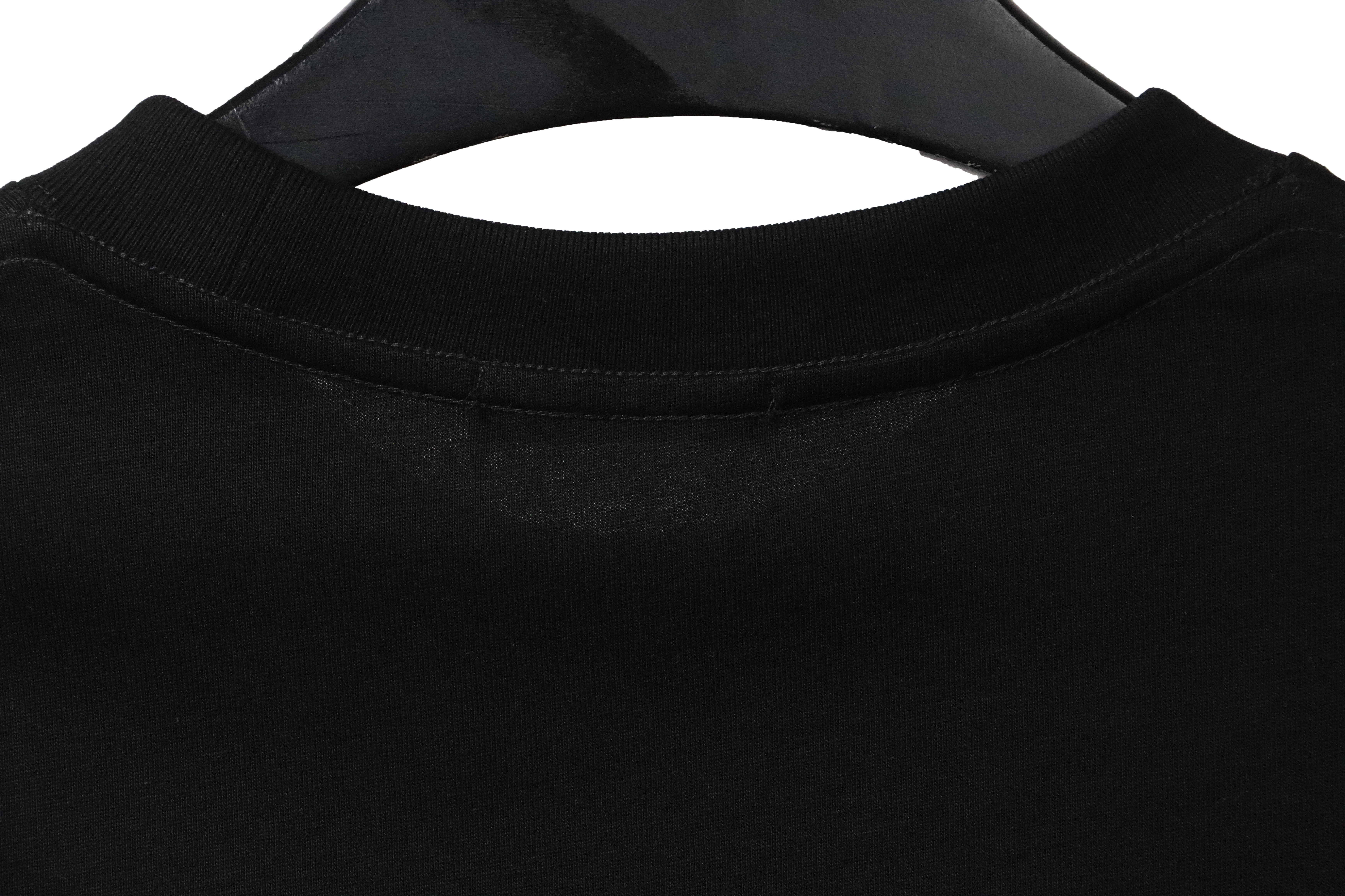 Balenciaga Limited Edition Rubber Stripe Embossed Short Sleeve Black