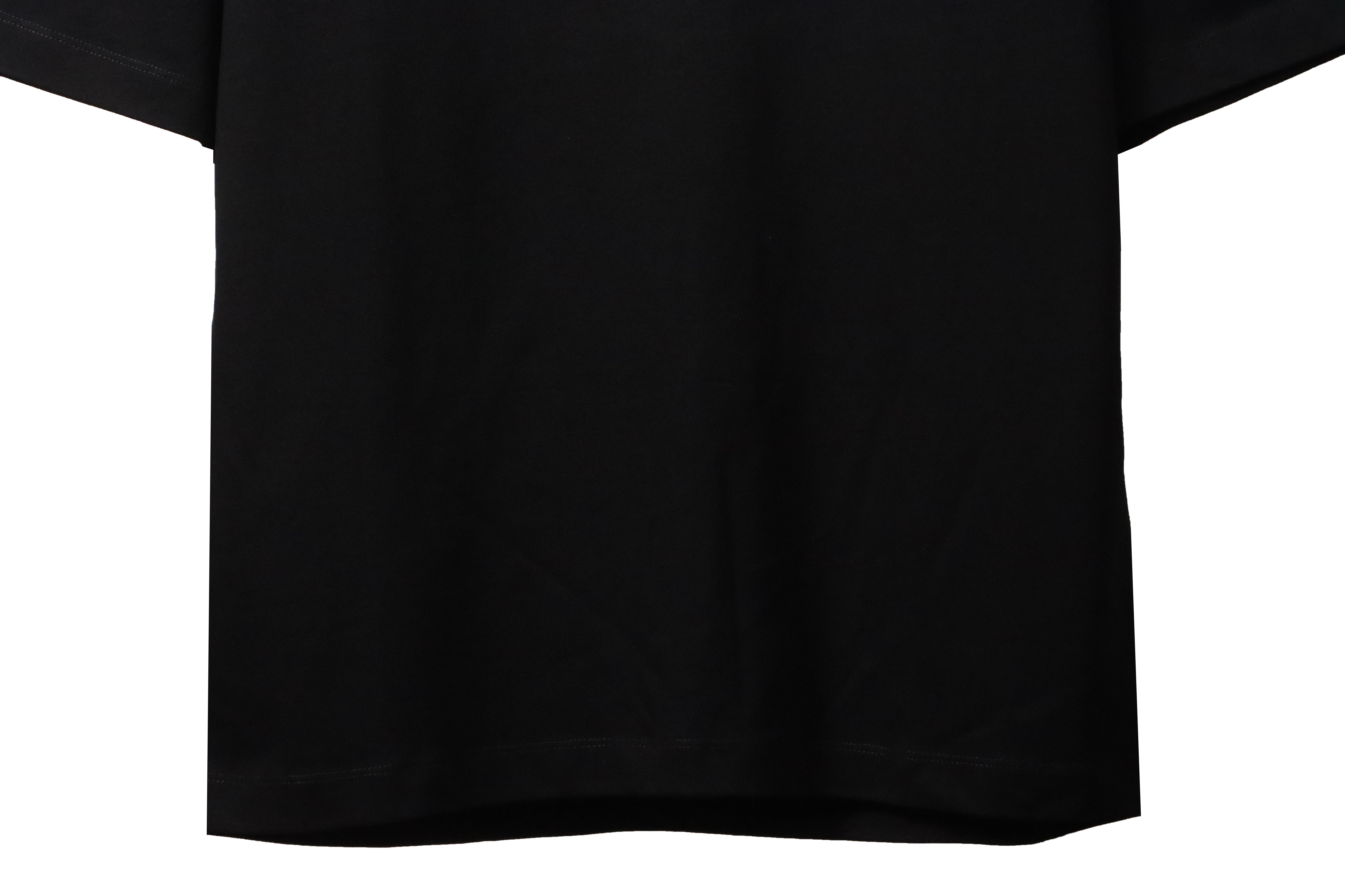 Balenciaga Limited Edition Rubber Stripe Embossed Short Sleeve Black