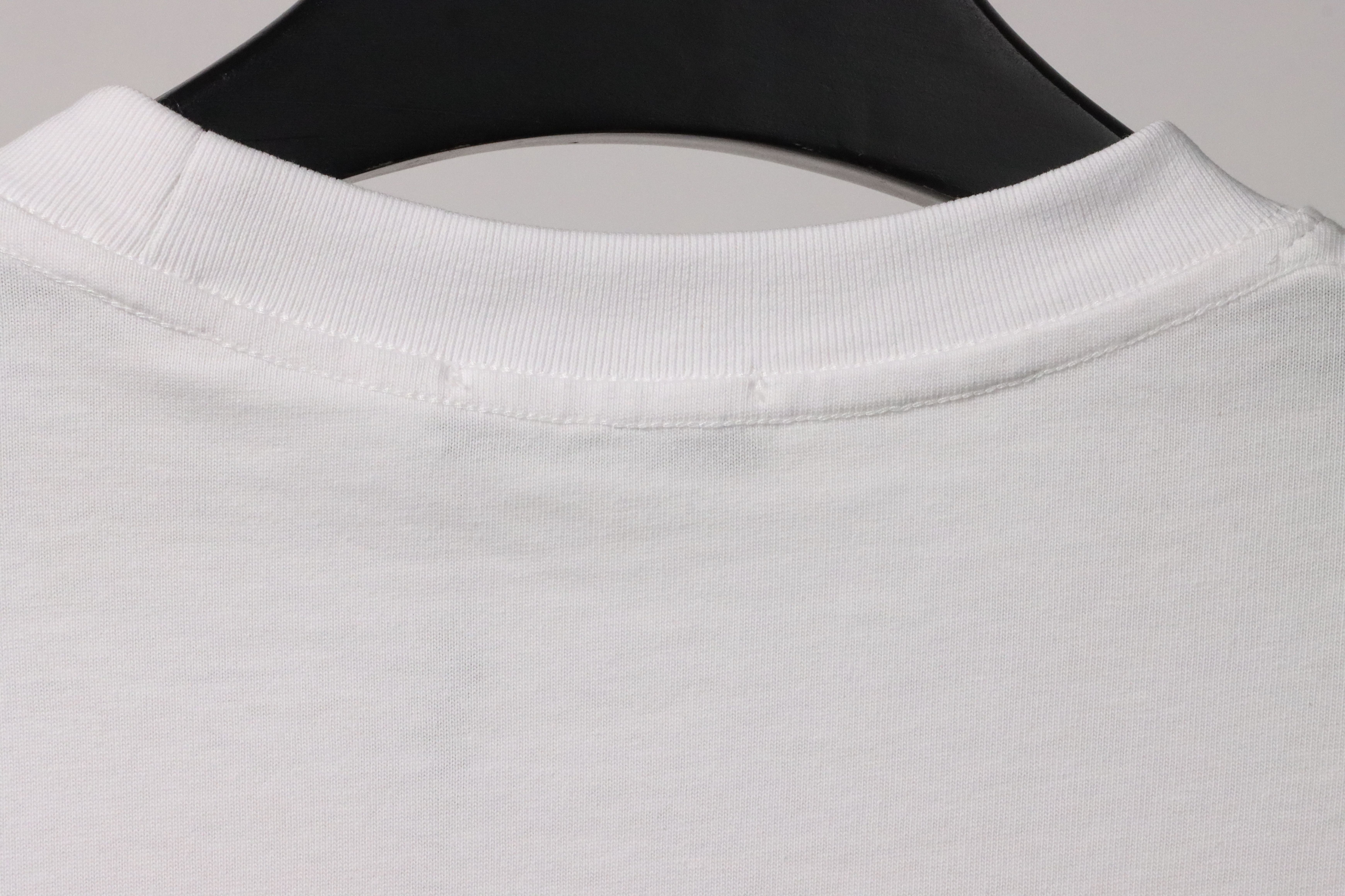 Balenciaga Limited Edition Rubber Stripe Embossed Short Sleeve White