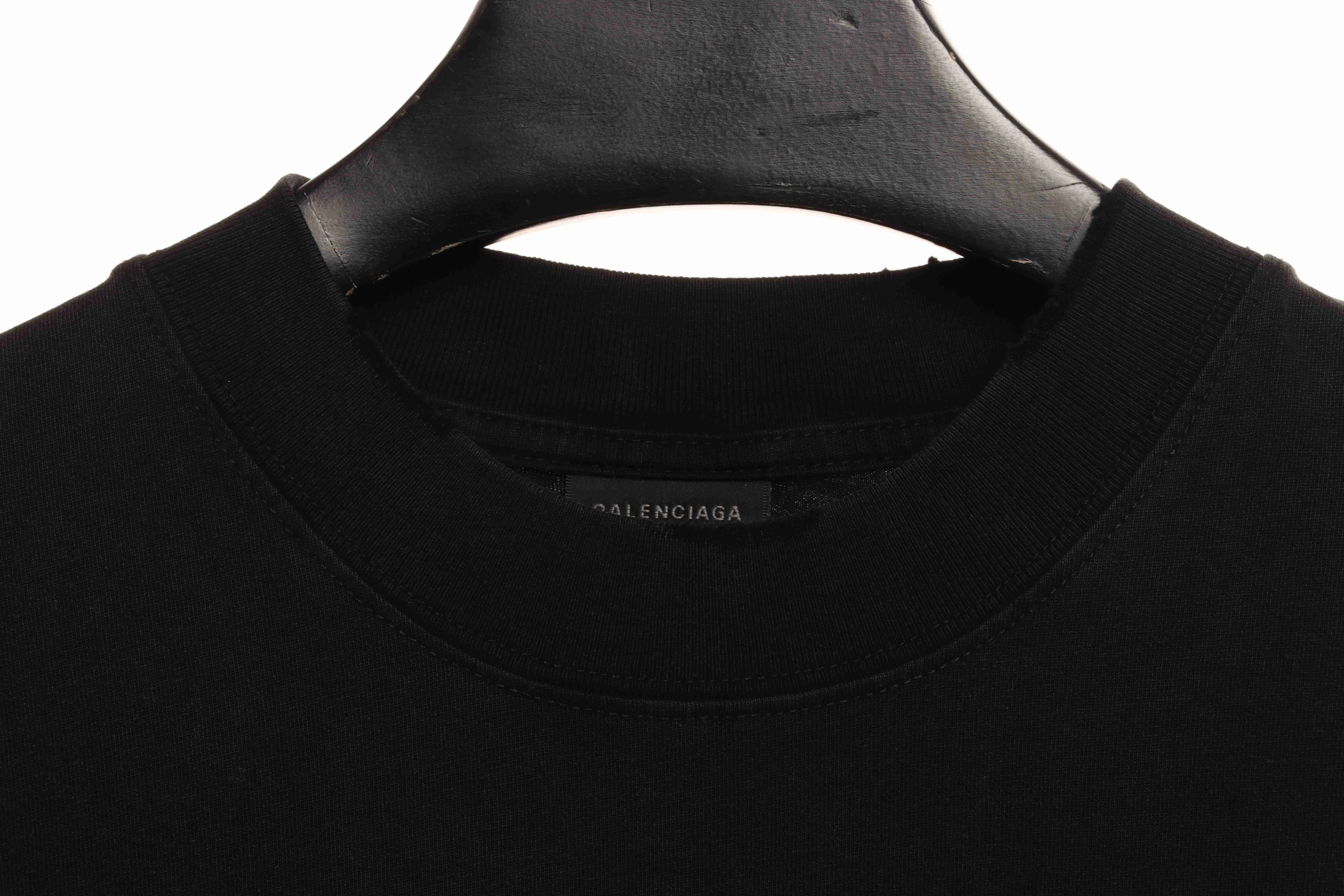 Balenciaga Limited Edition Three-Dimensional Printed Short Sleeve Black