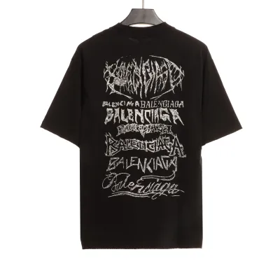Balenciaga Limited Edition Three-Dimensional Printed Short Sleeve Black 02