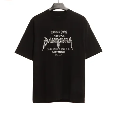 Balenciaga Limited Edition Three-Dimensional Printed Short Sleeve Black 01