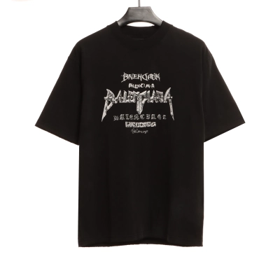 Balenciaga Limited Edition Three-Dimensional Printed Short Sleeve Black 01
