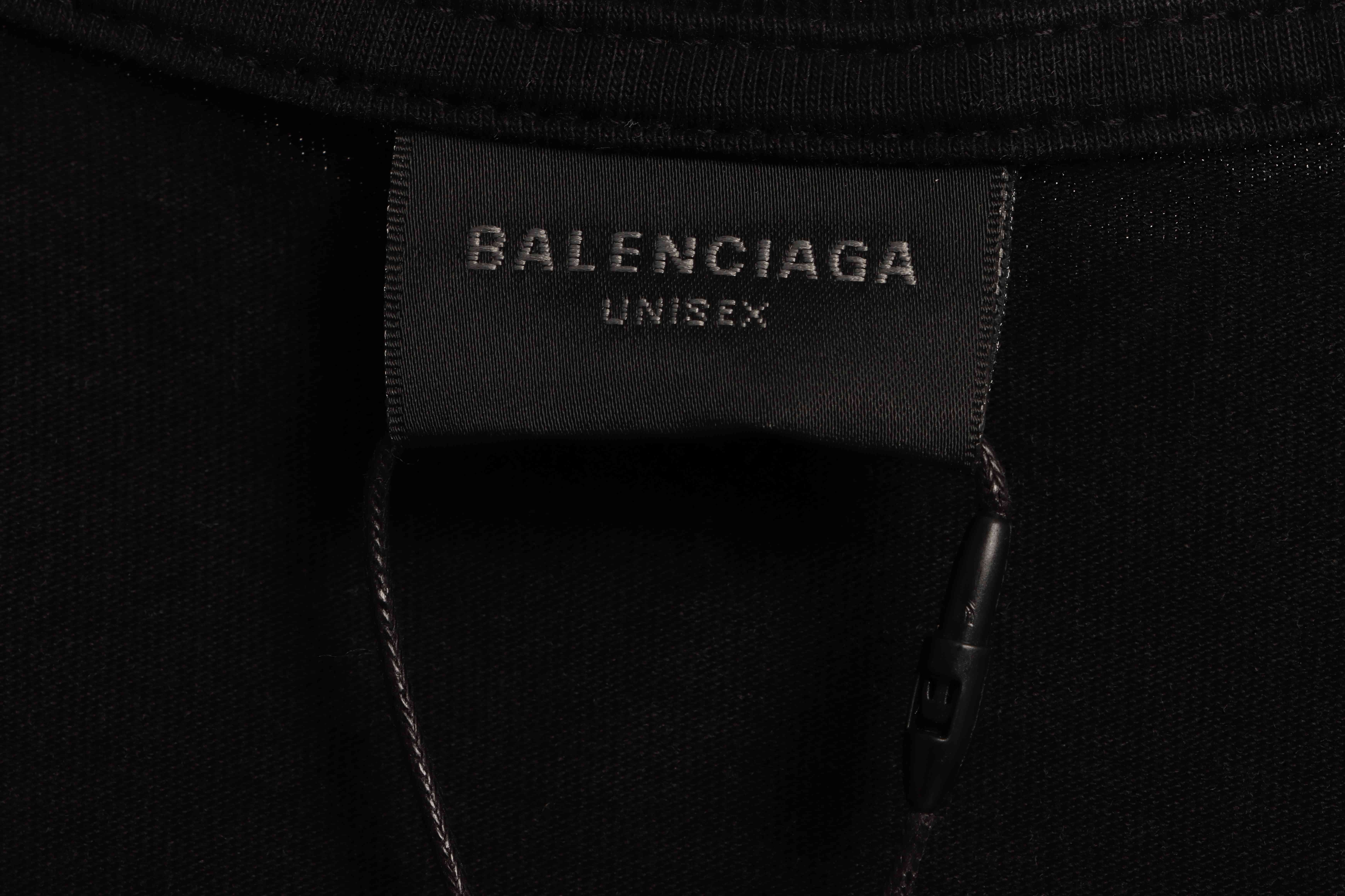Balenciaga Limited Edition Three-Dimensional Printed Short Sleeve Black