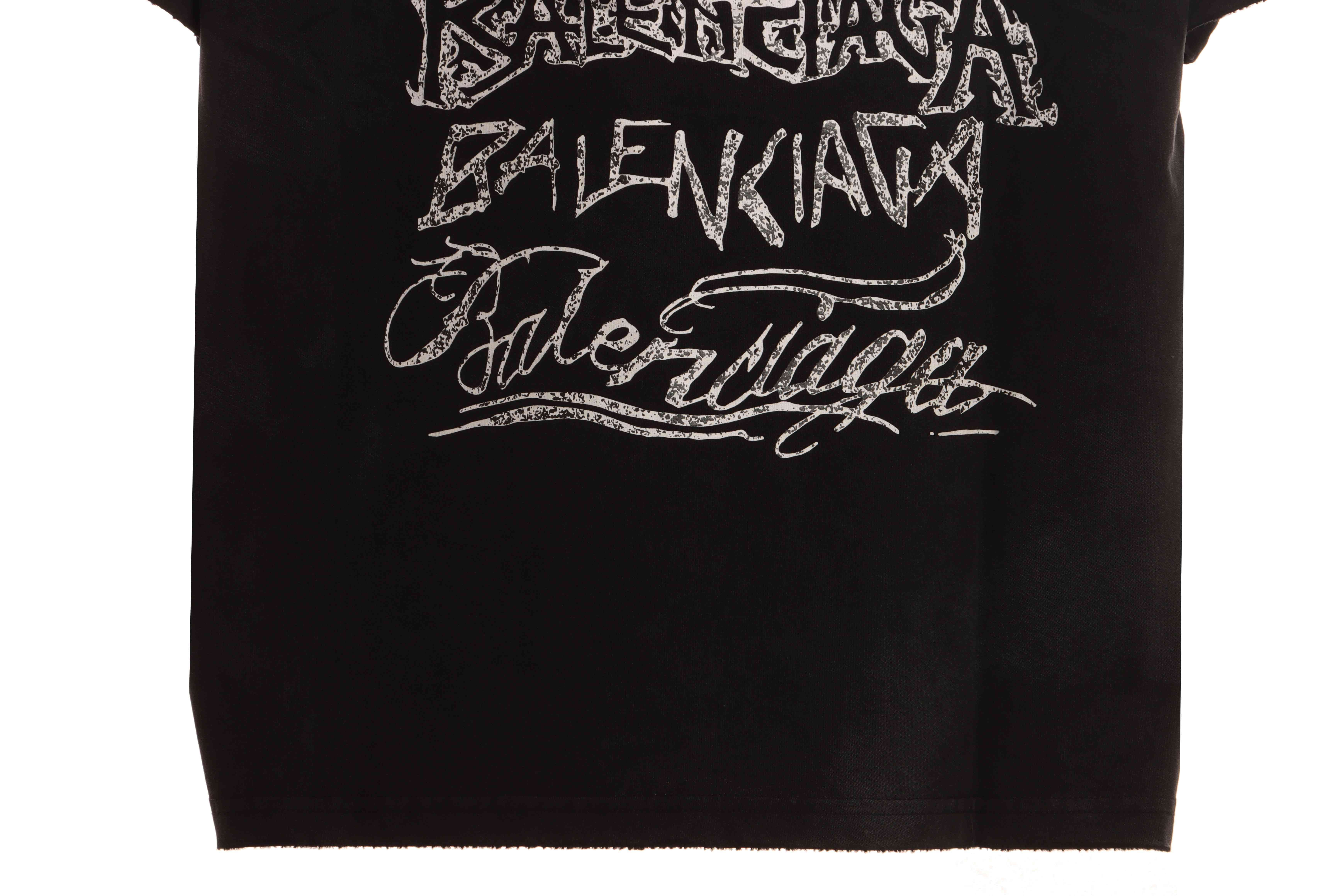 Balenciaga Limited Edition Three-Dimensional Printed Short Sleeve Black