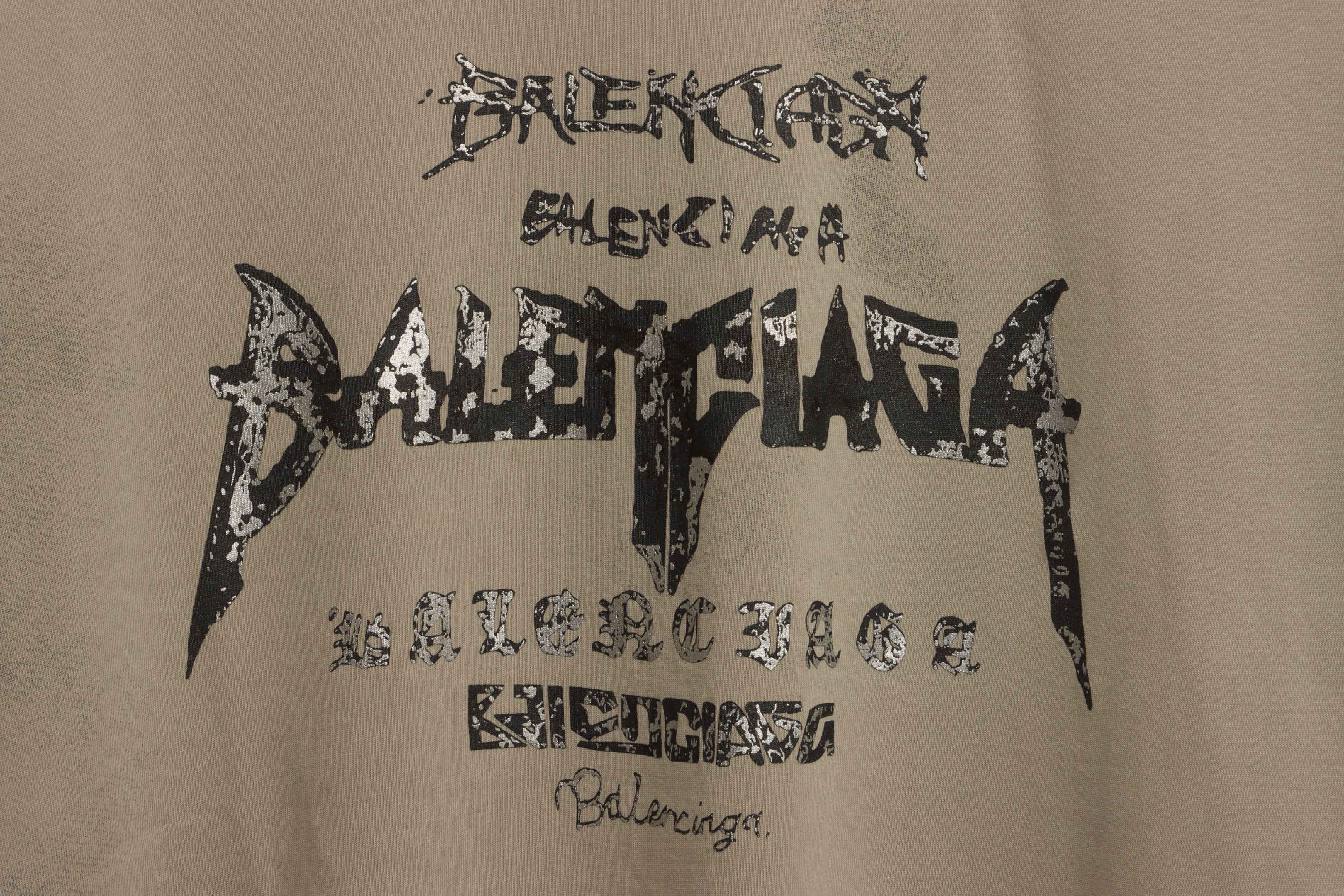 Balenciaga Limited Edition Three-Dimensional Printed Short Sleeve Khaki