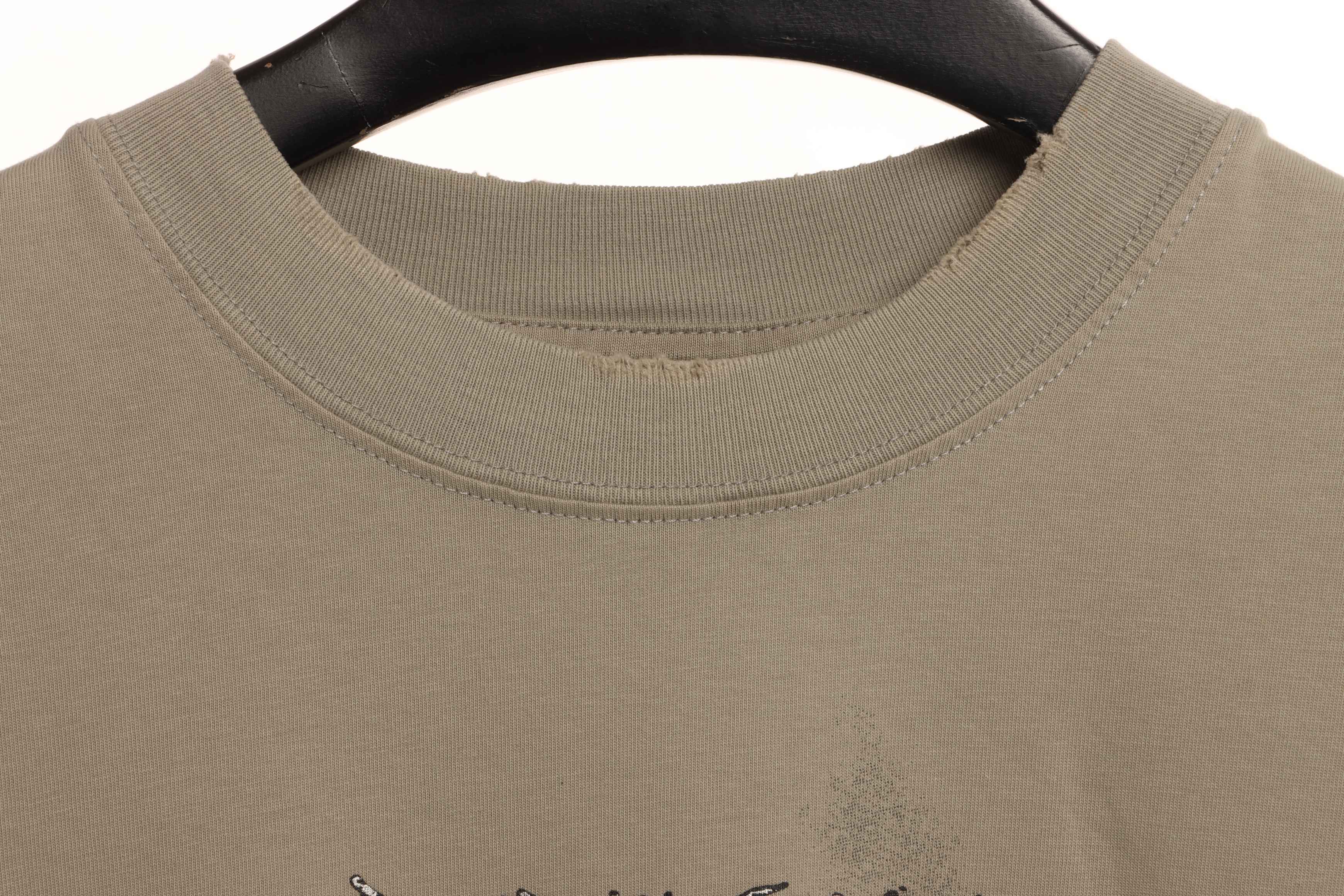Balenciaga Limited Edition Three-Dimensional Printed Short Sleeve Khaki