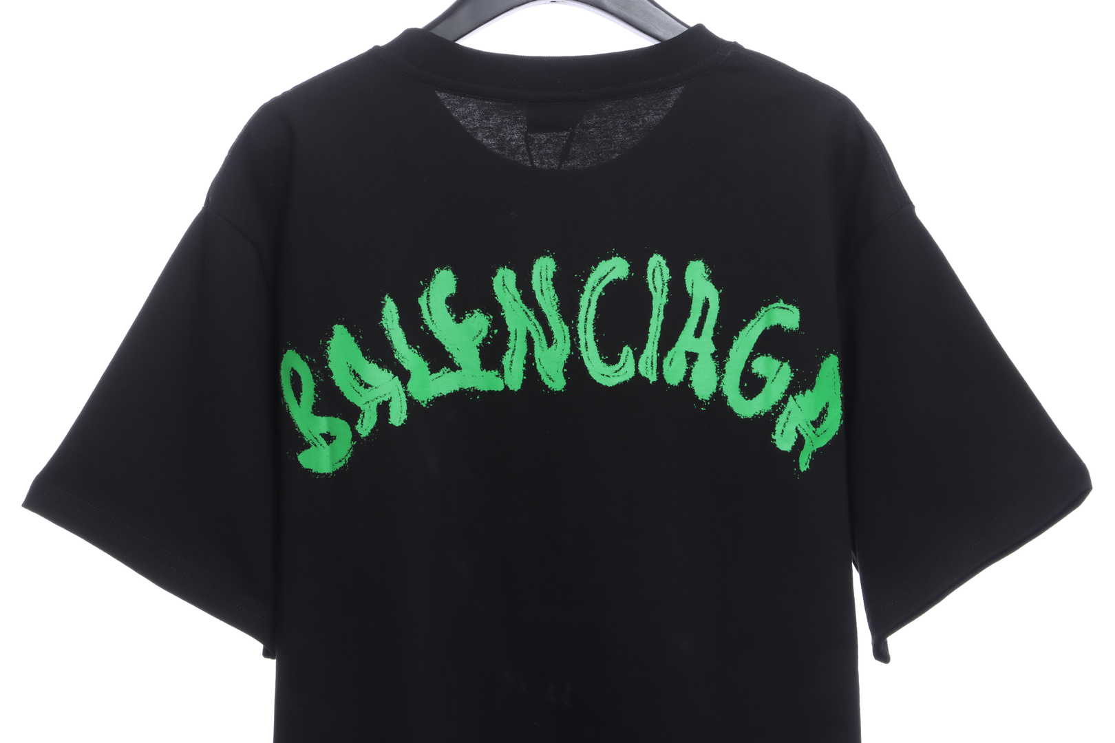 Balenciaga M Logo Embroidered Short Sleeves Black