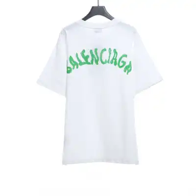 Balenciaga M Logo Embroidered Short Sleeves White 02