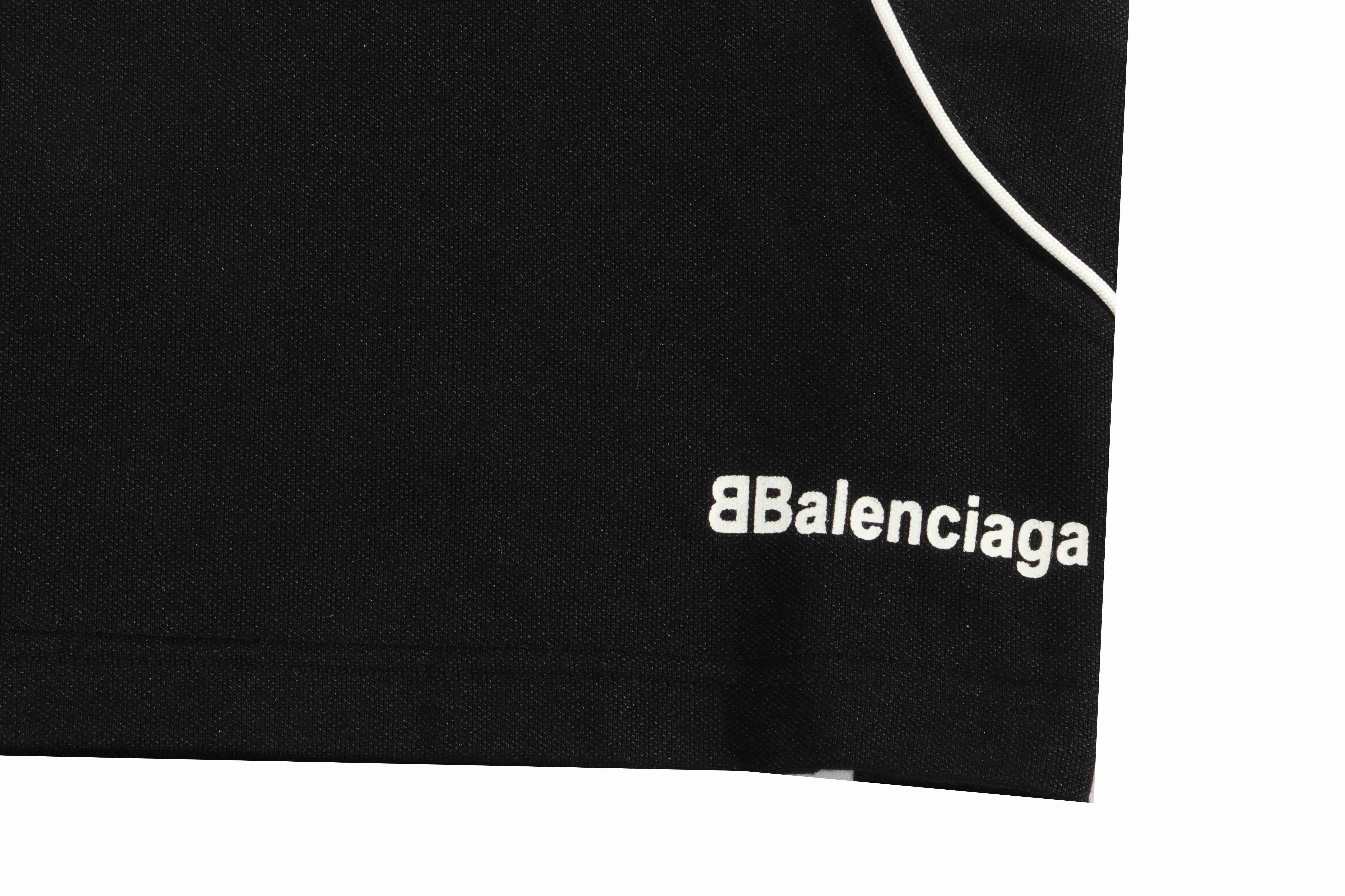 Balenciaga Manchester United Football Embroidered Short Sleeves Black