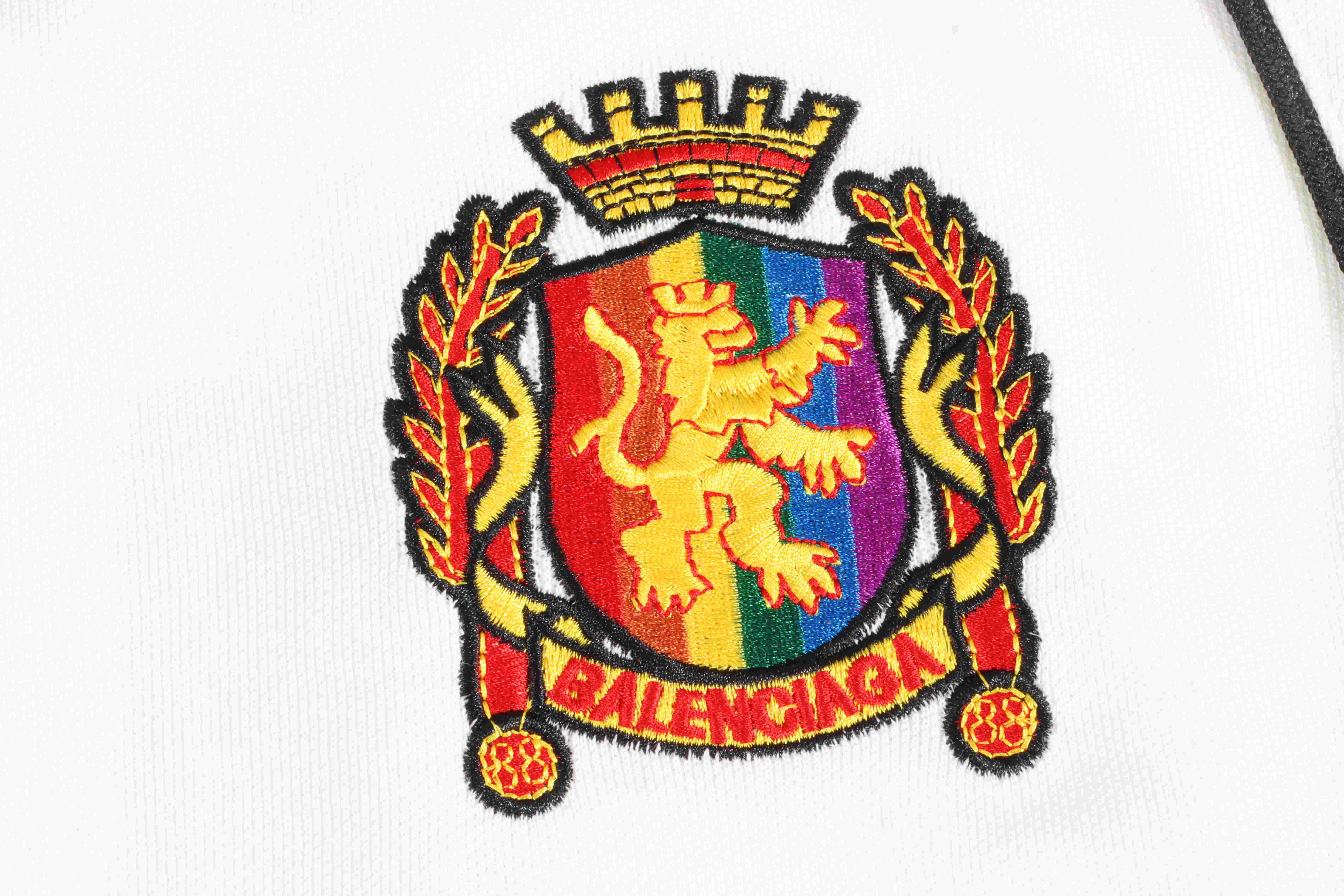 Balenciaga Manchester United Football Embroidered Short Sleeves White