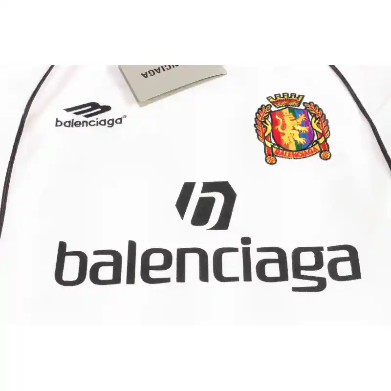 Balenciaga Manchester United Football Embroidered Short Sleeves White
