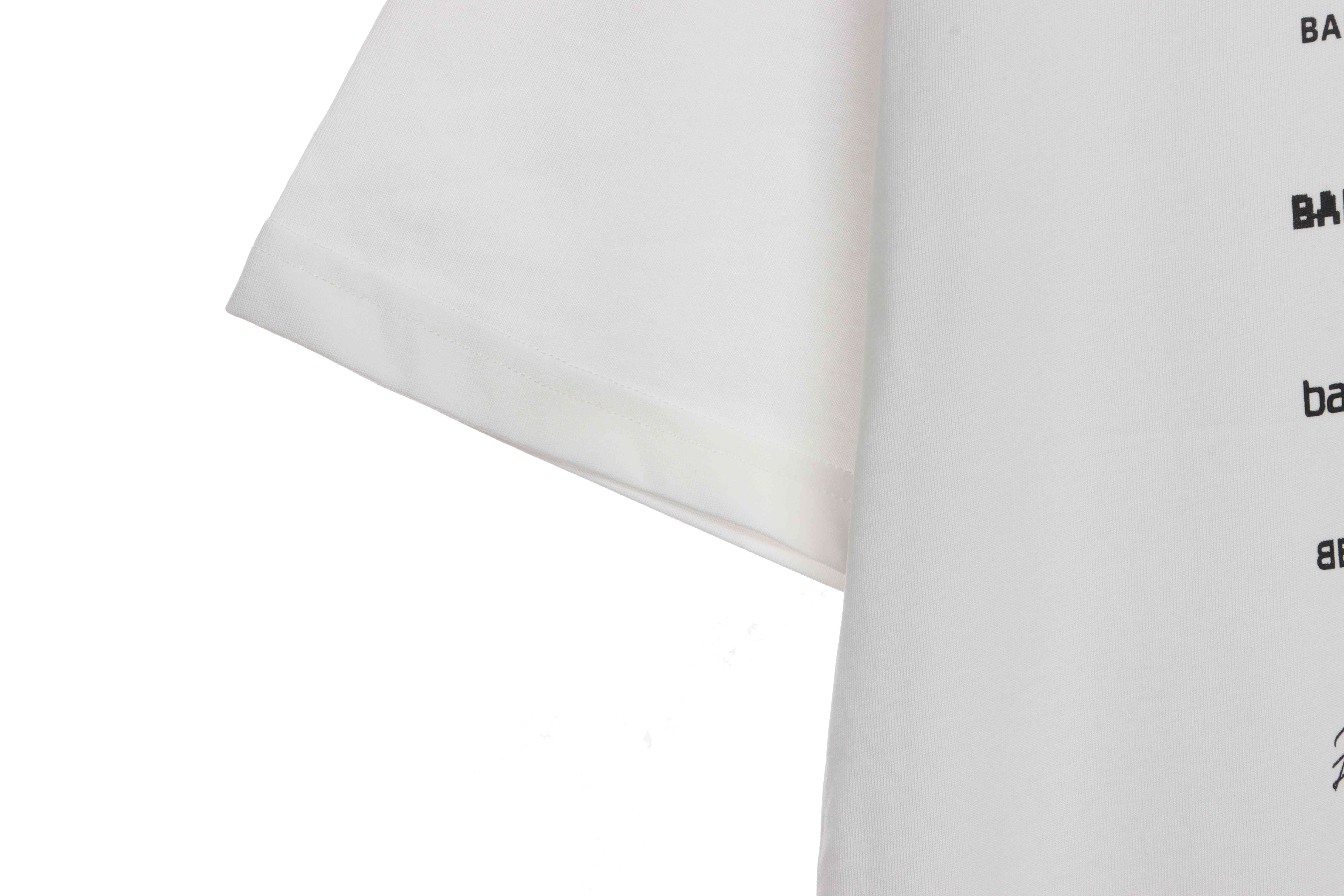 Balenciaga Manchu Classic Logo Short-Sleeved White