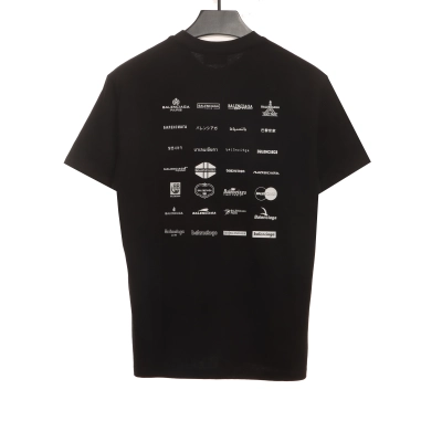Balenciaga Manchu Classic Logo Short Sleeves Black 02