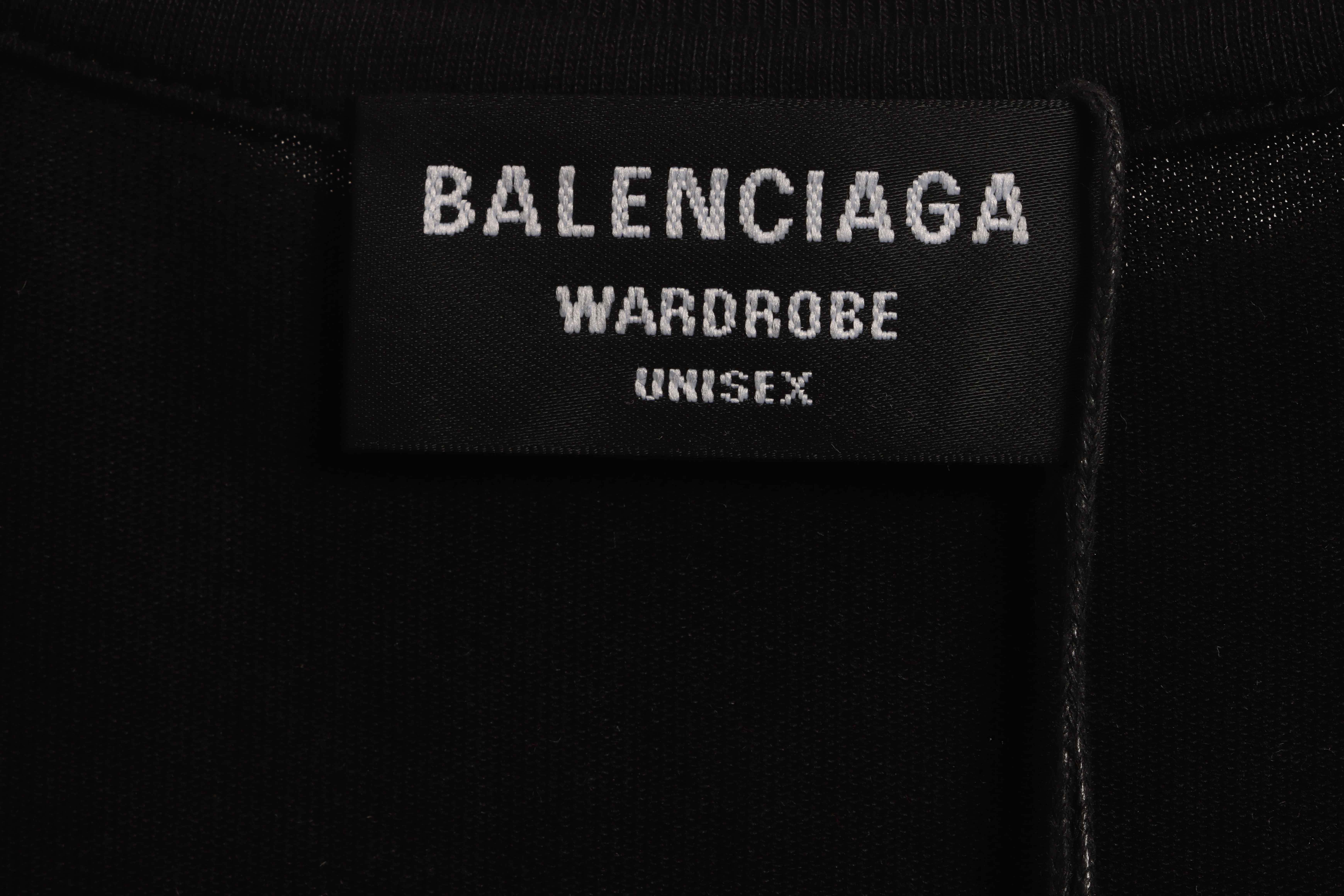 Balenciaga Manchu Classic Logo Short Sleeves Black