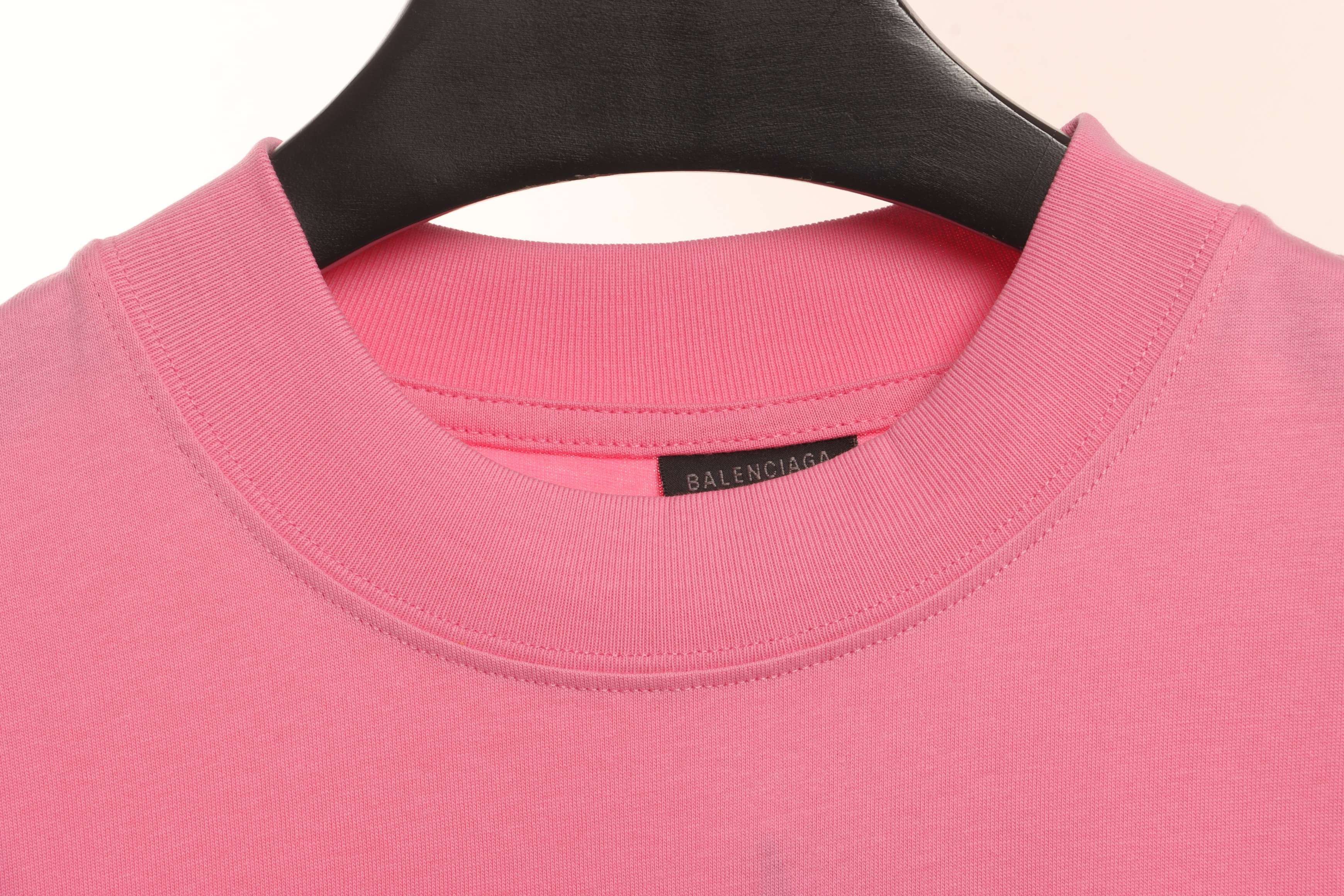 Balenciaga Manchu Classic Logo Short Sleeves Pink
