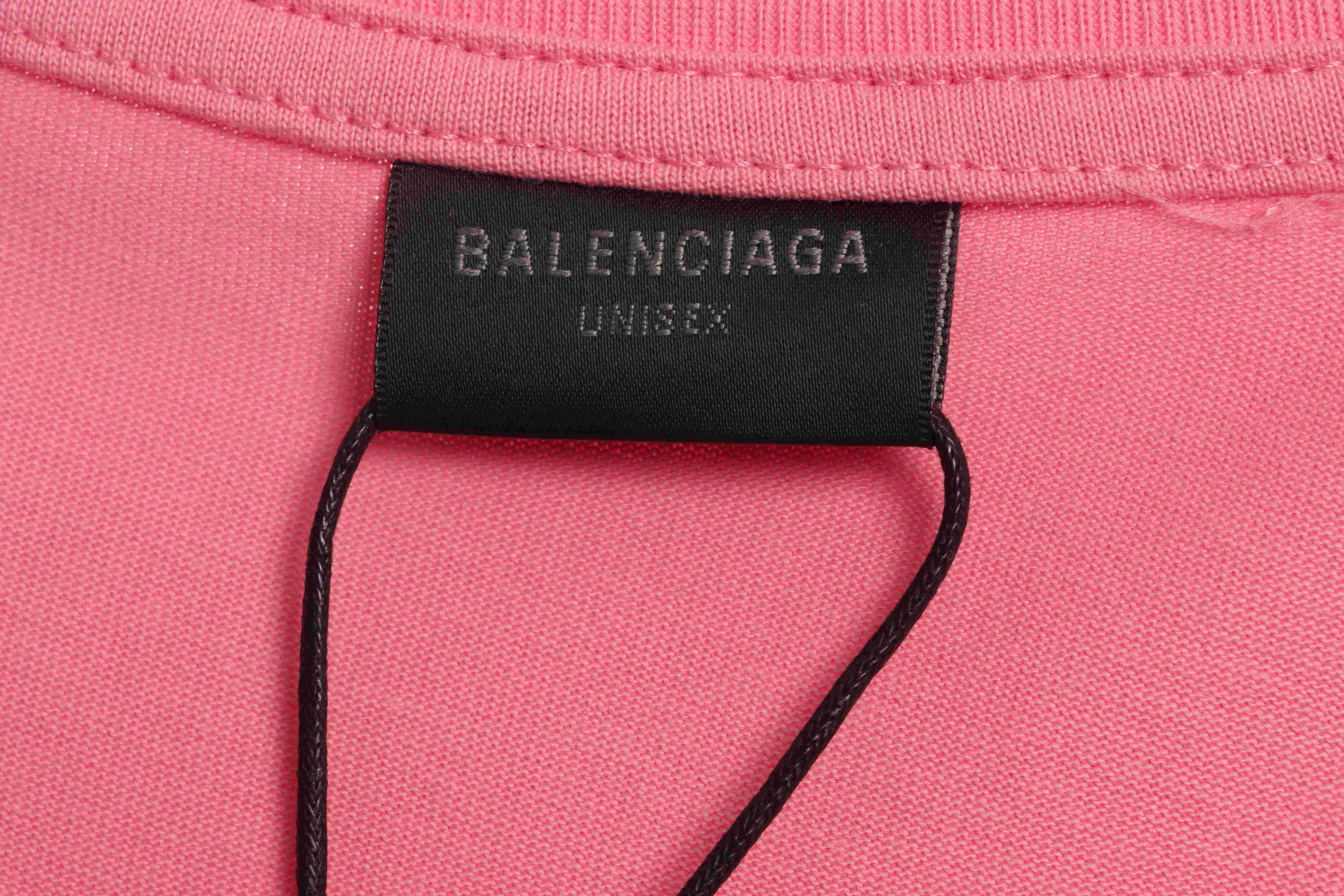 Balenciaga Manchu Classic Logo Short Sleeves Pink