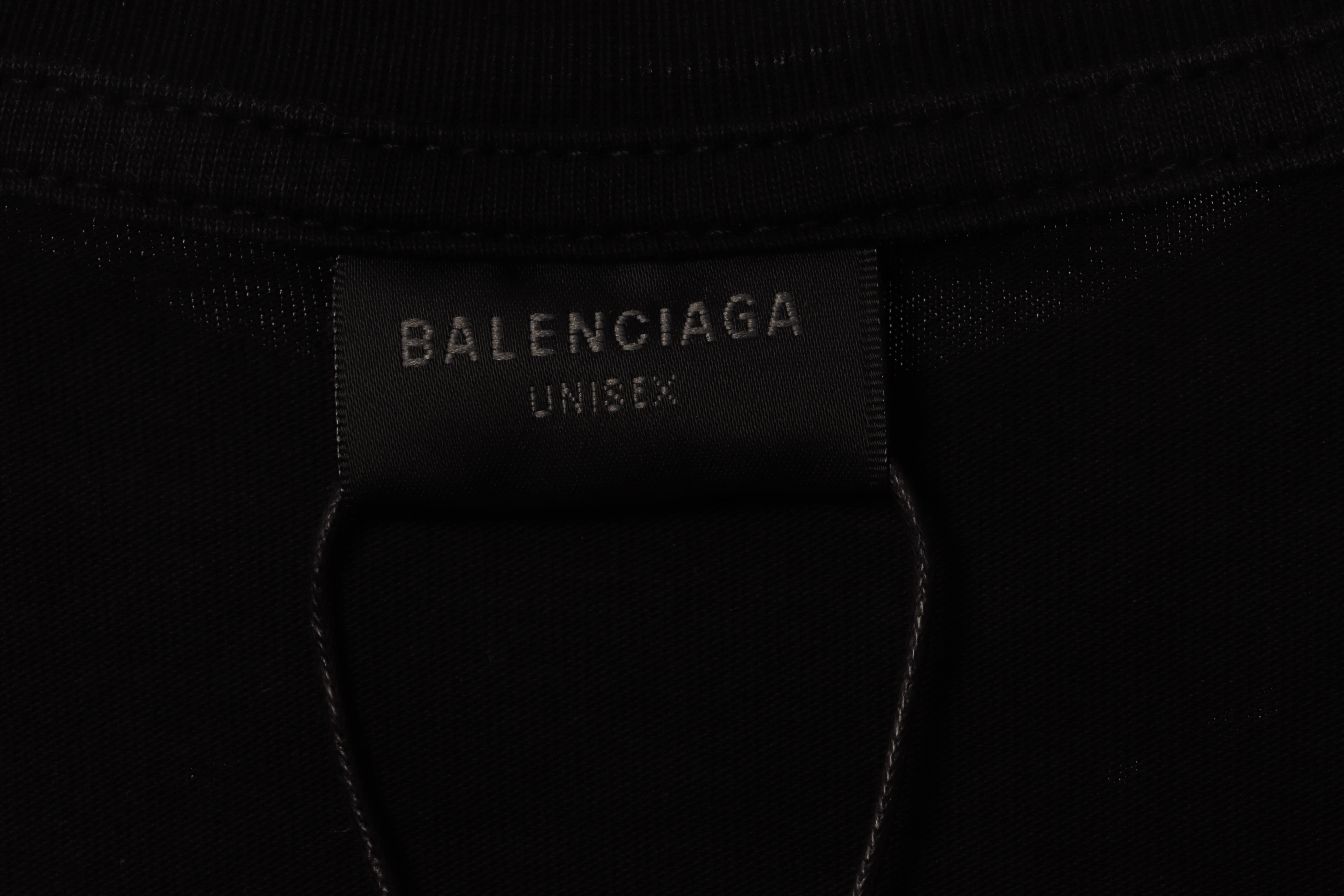 Balenciaga Masking Tape Short Sleeve Black