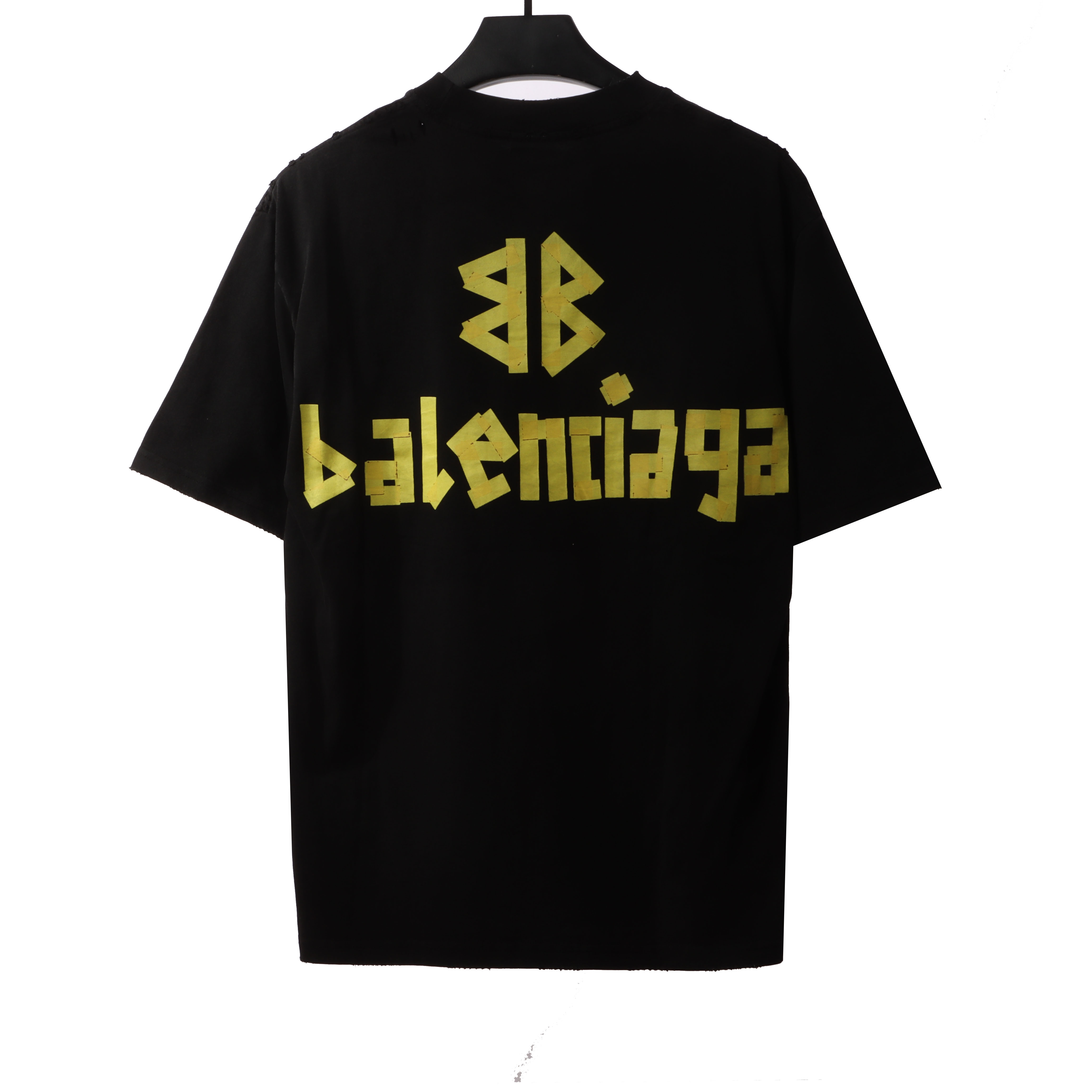 Balenciaga Masking Tape Short Sleeve Black