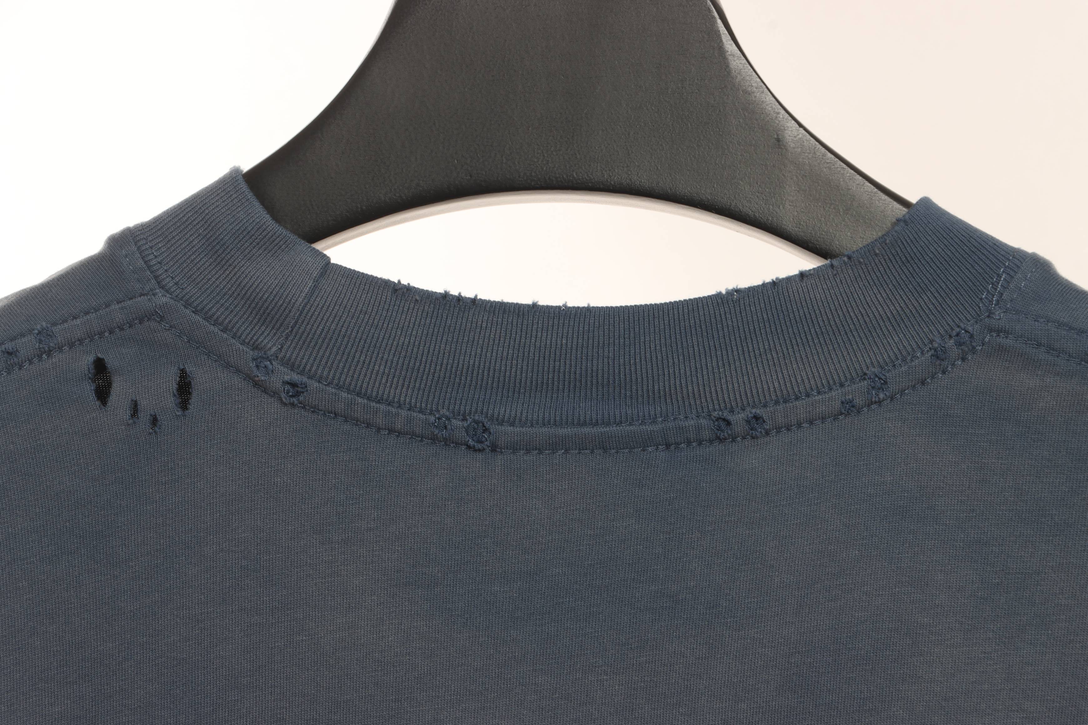 Balenciaga Masking Tape Short Sleeve Blue