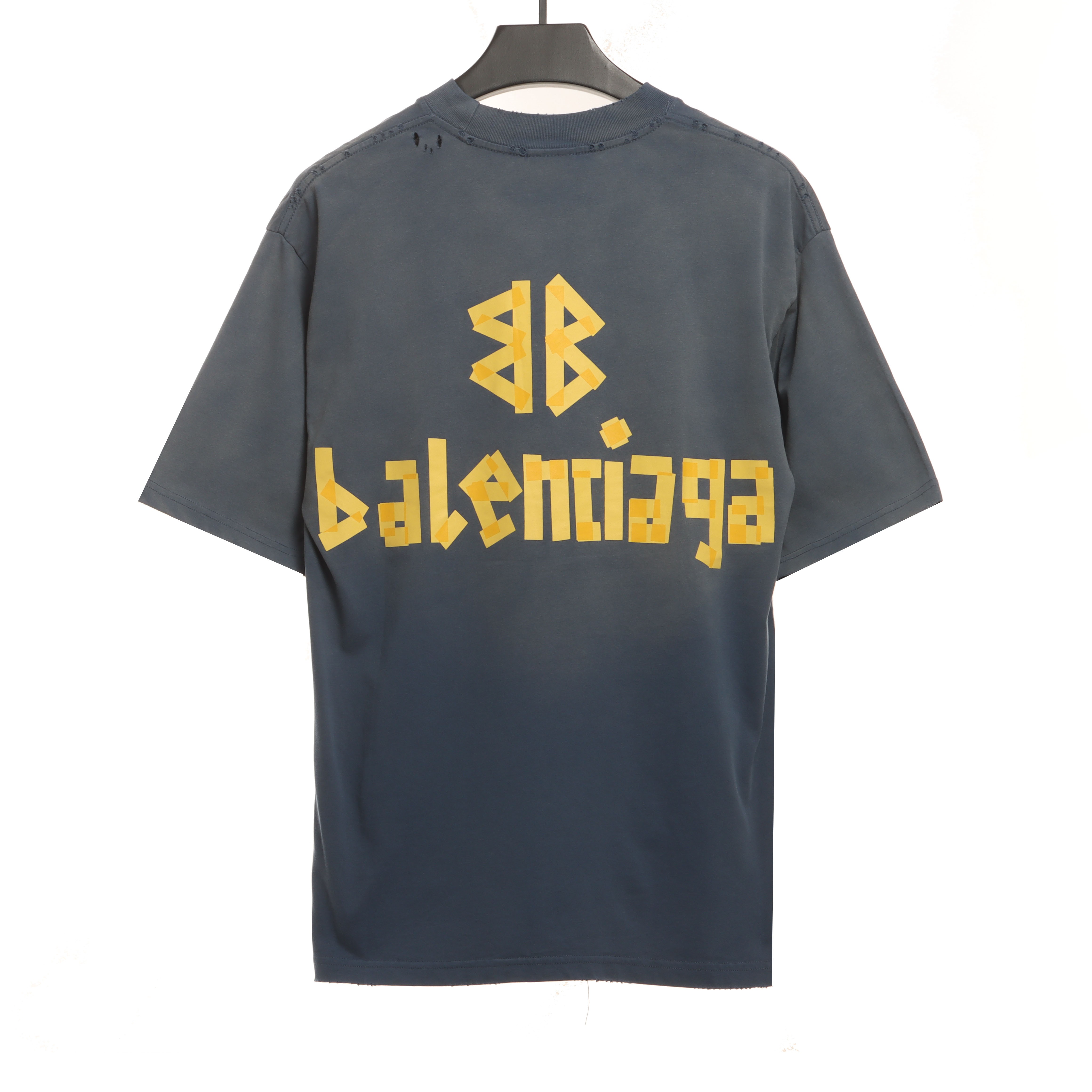 Balenciaga Masking Tape Short Sleeve Blue