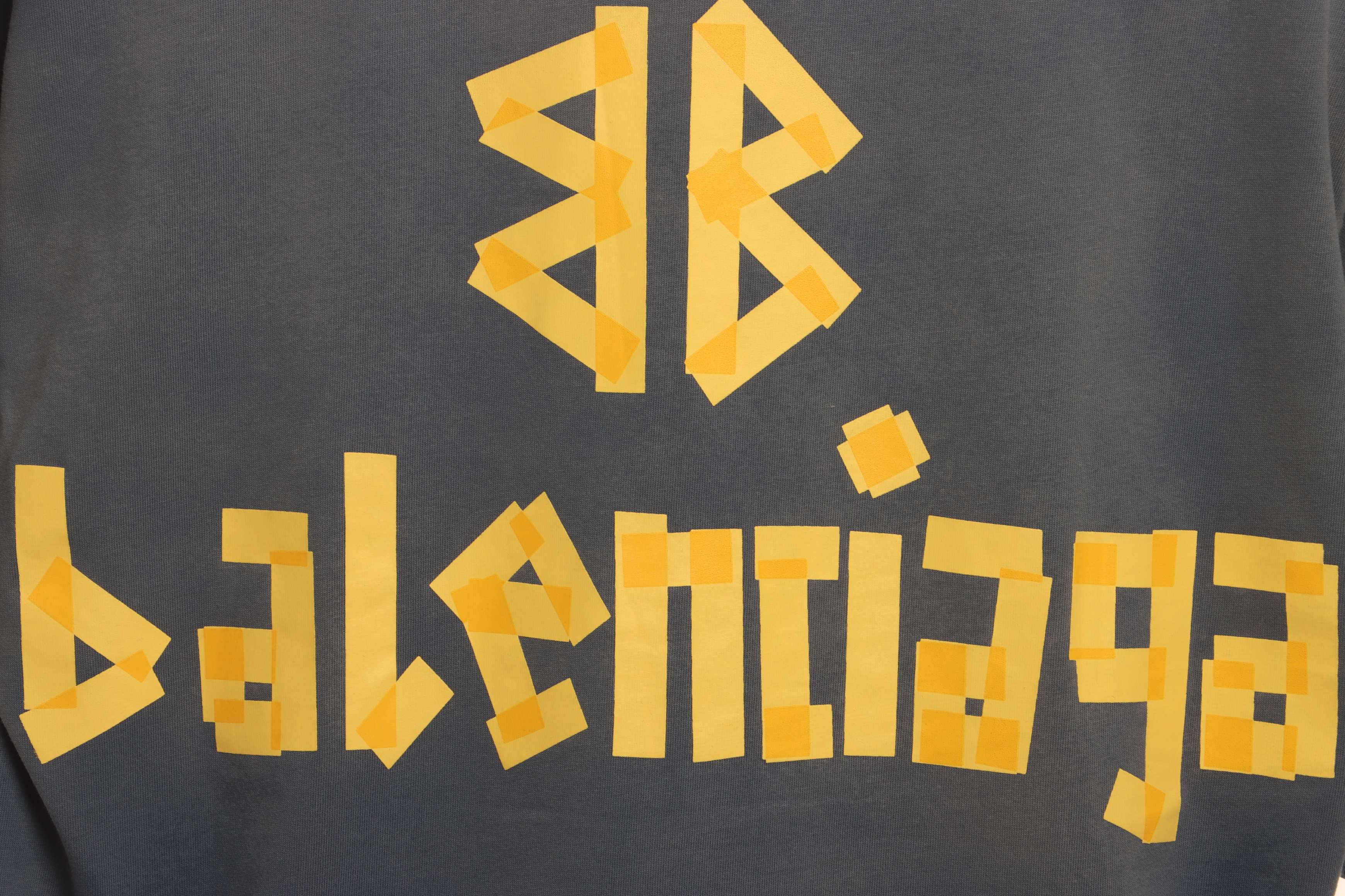 Balenciaga Masking Tape Short Sleeve Blue