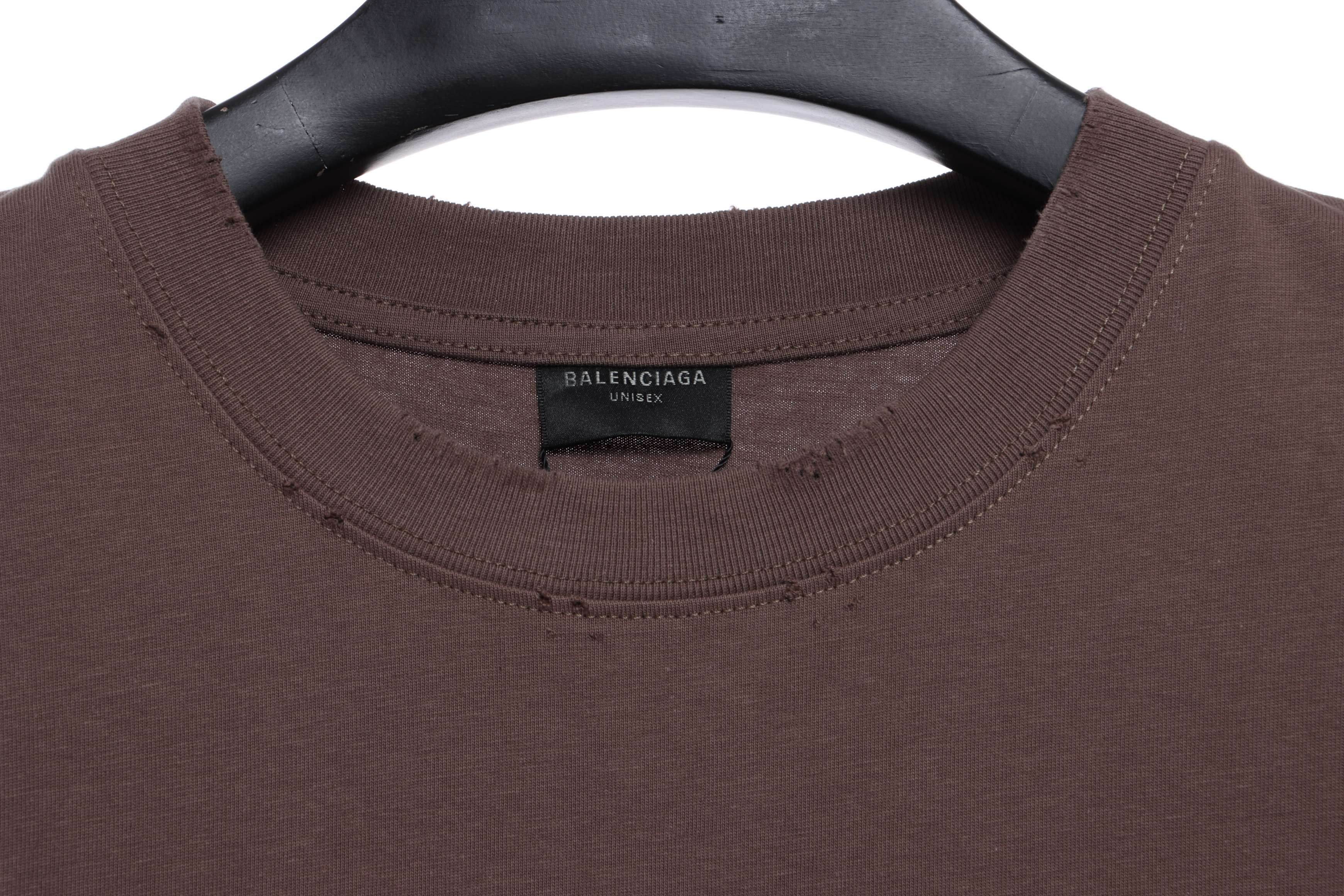 Balenciaga Masking Tape Short Sleeve Brown
