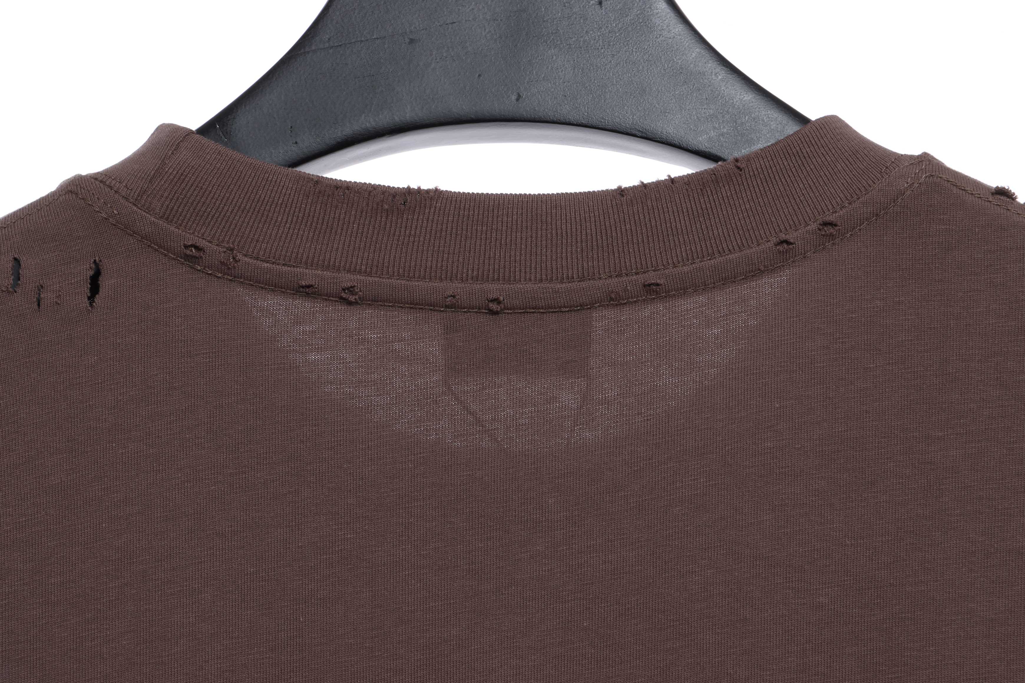 Balenciaga Masking Tape Short Sleeve Brown