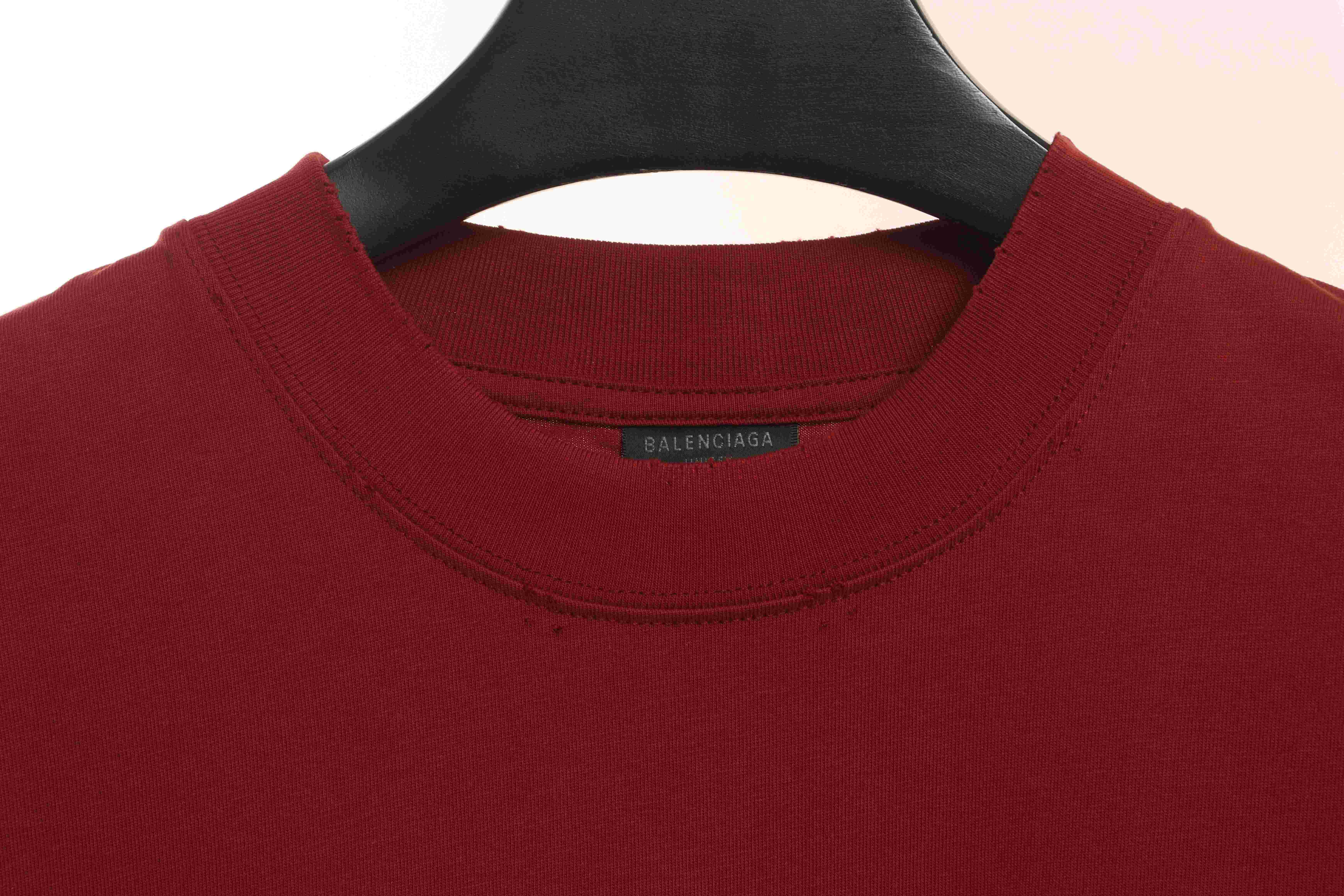 Balenciaga Masking Tape Short Sleeve Red