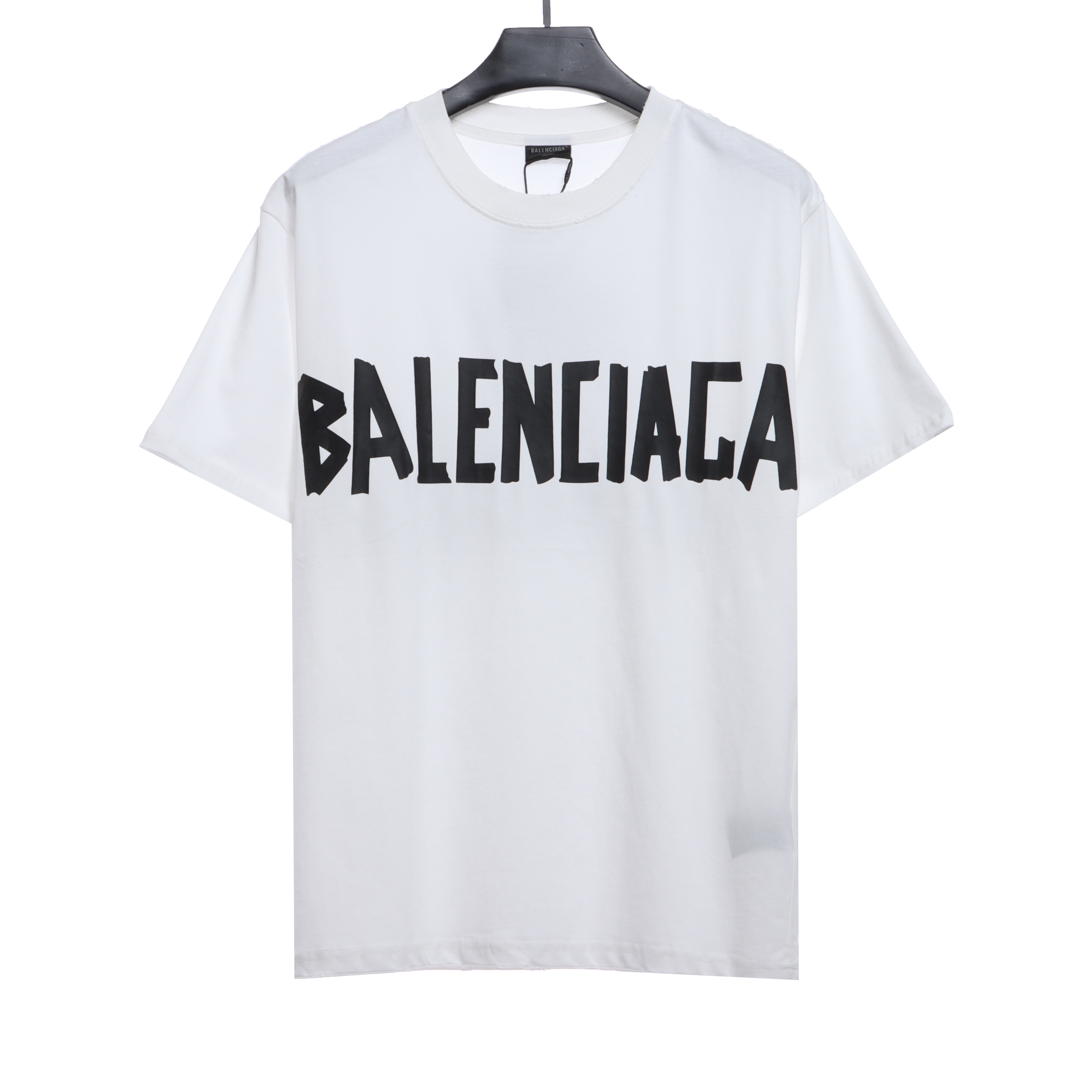 Balenciaga Masking Tape Short Sleeves White Black Tape