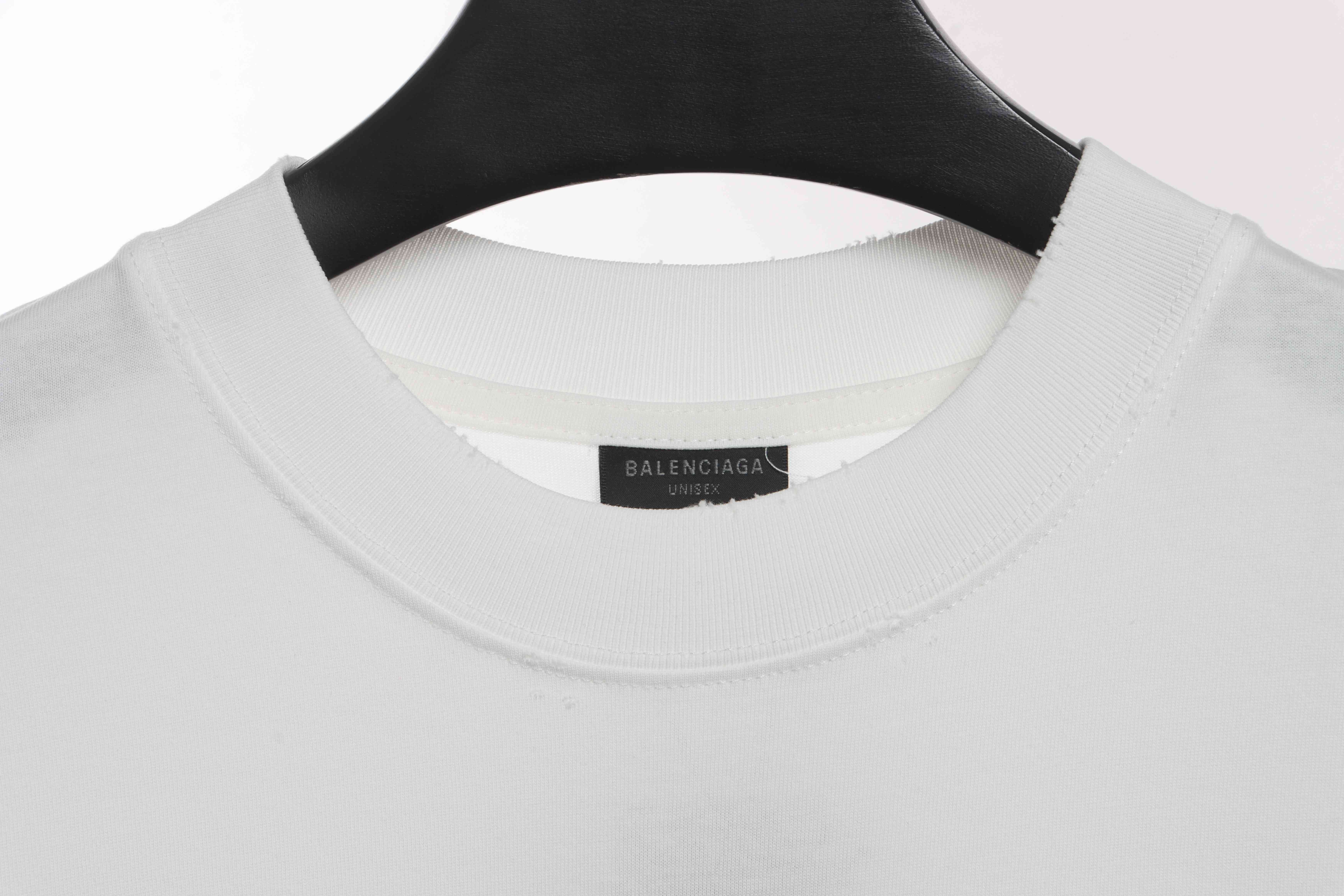 Balenciaga Masking Tape Short Sleeves White Yellow Tape