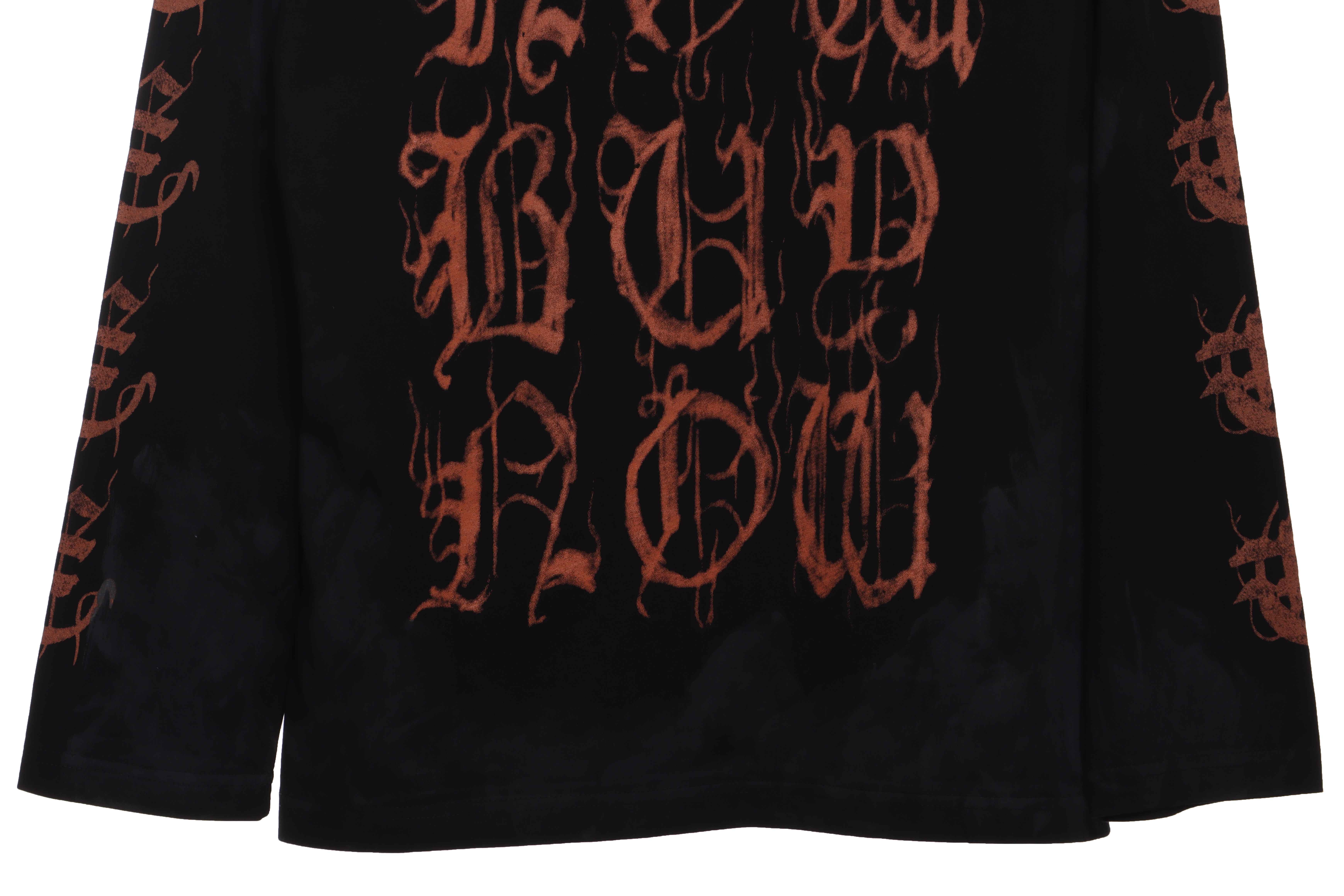 Balenciaga Mud-Dyed Old Sanskrit Long-Sleeved T-shirt