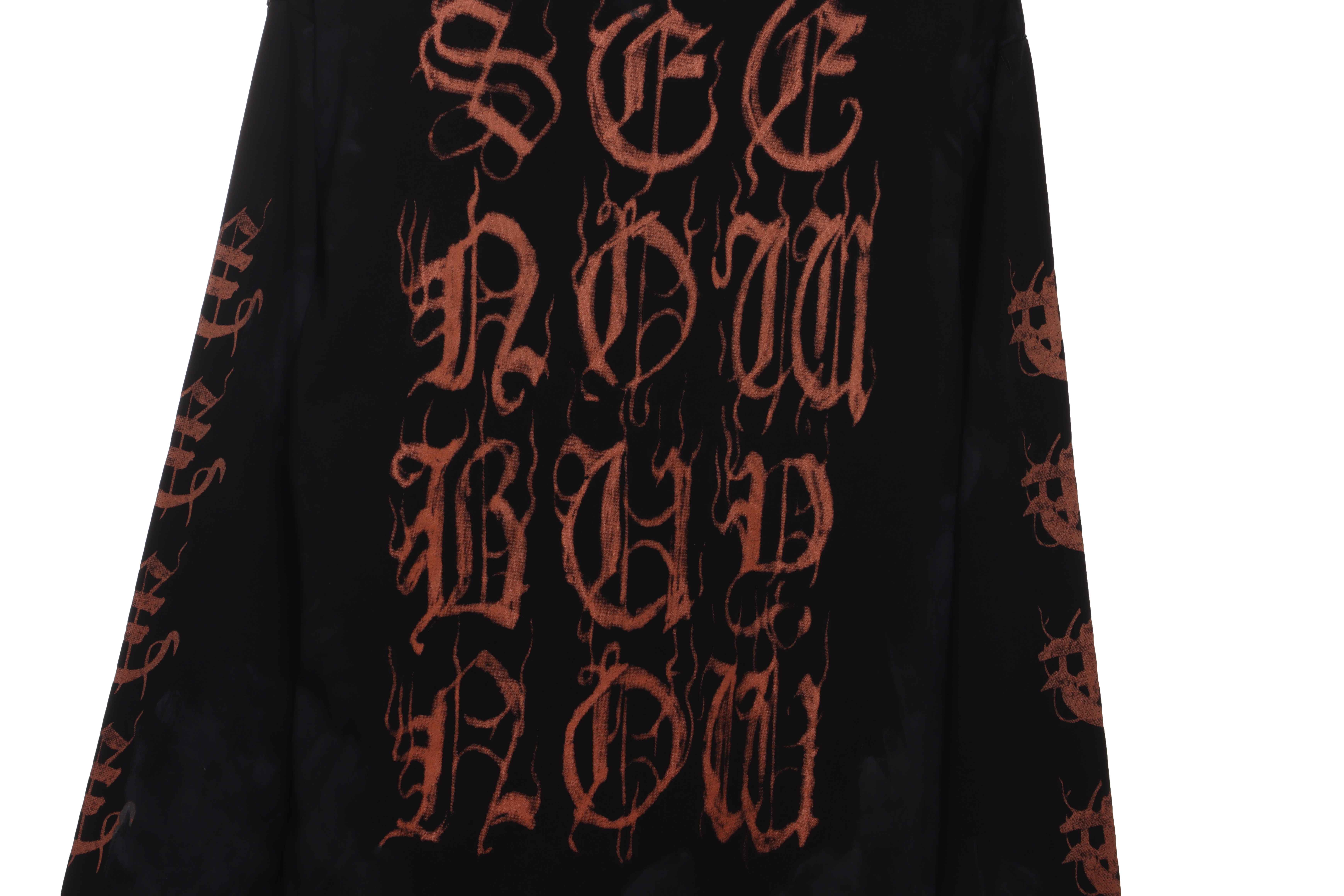 Balenciaga Mud-Dyed Old Sanskrit Long-Sleeved T-shirt