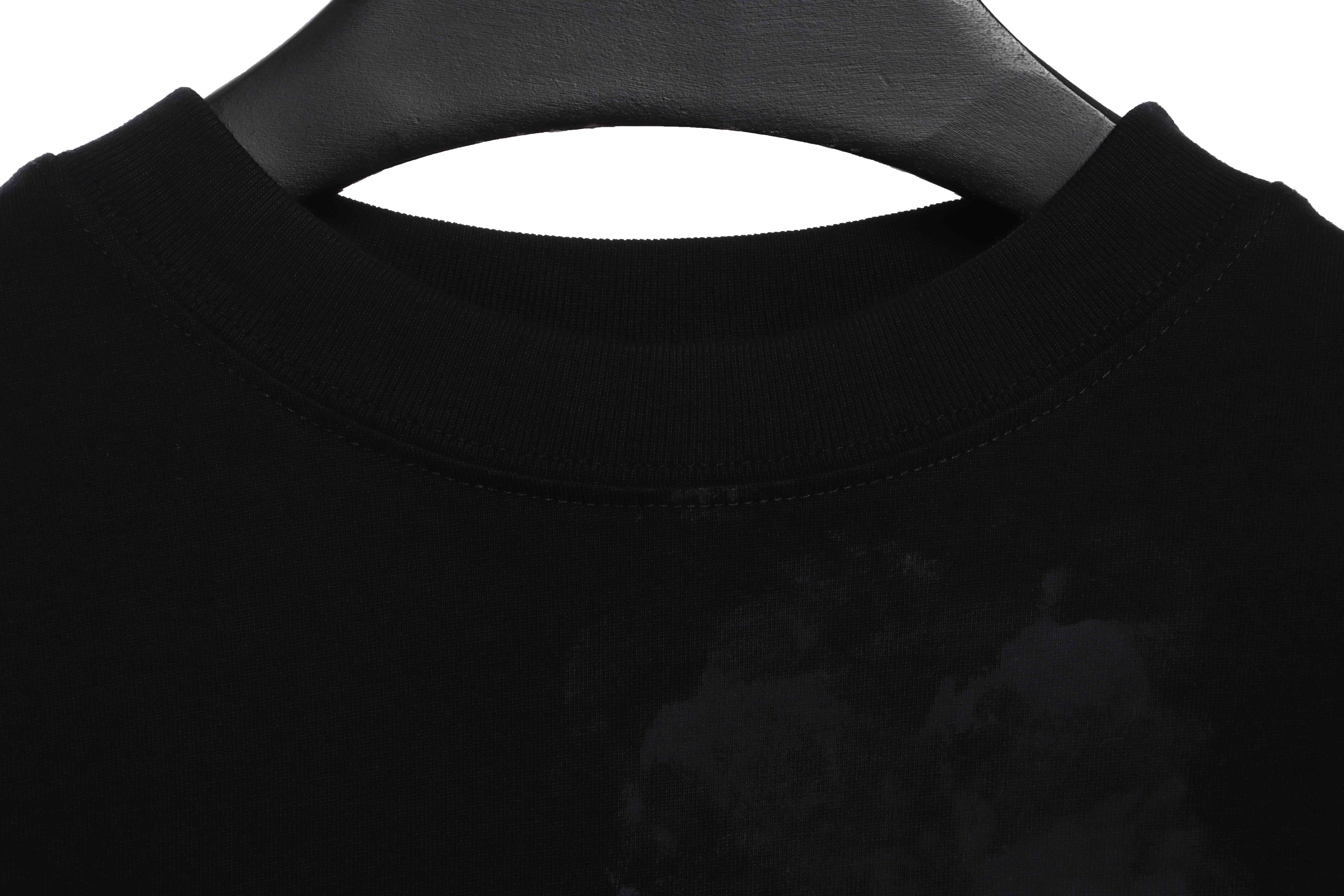 Balenciaga Mud-Dyed Old Sanskrit Long-Sleeved T-shirt