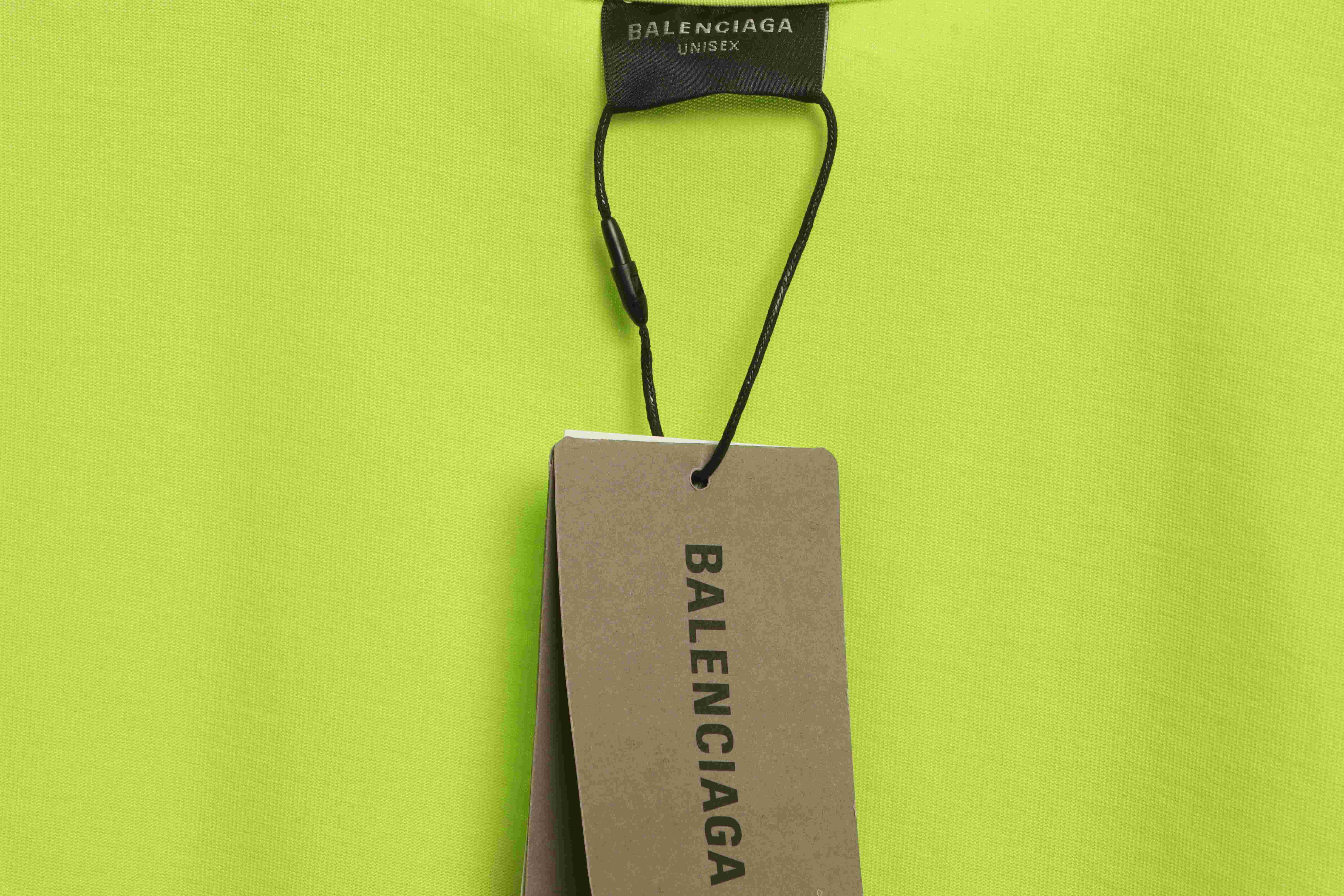 Balenciaga Overlap LOGO Short Sleeve Green