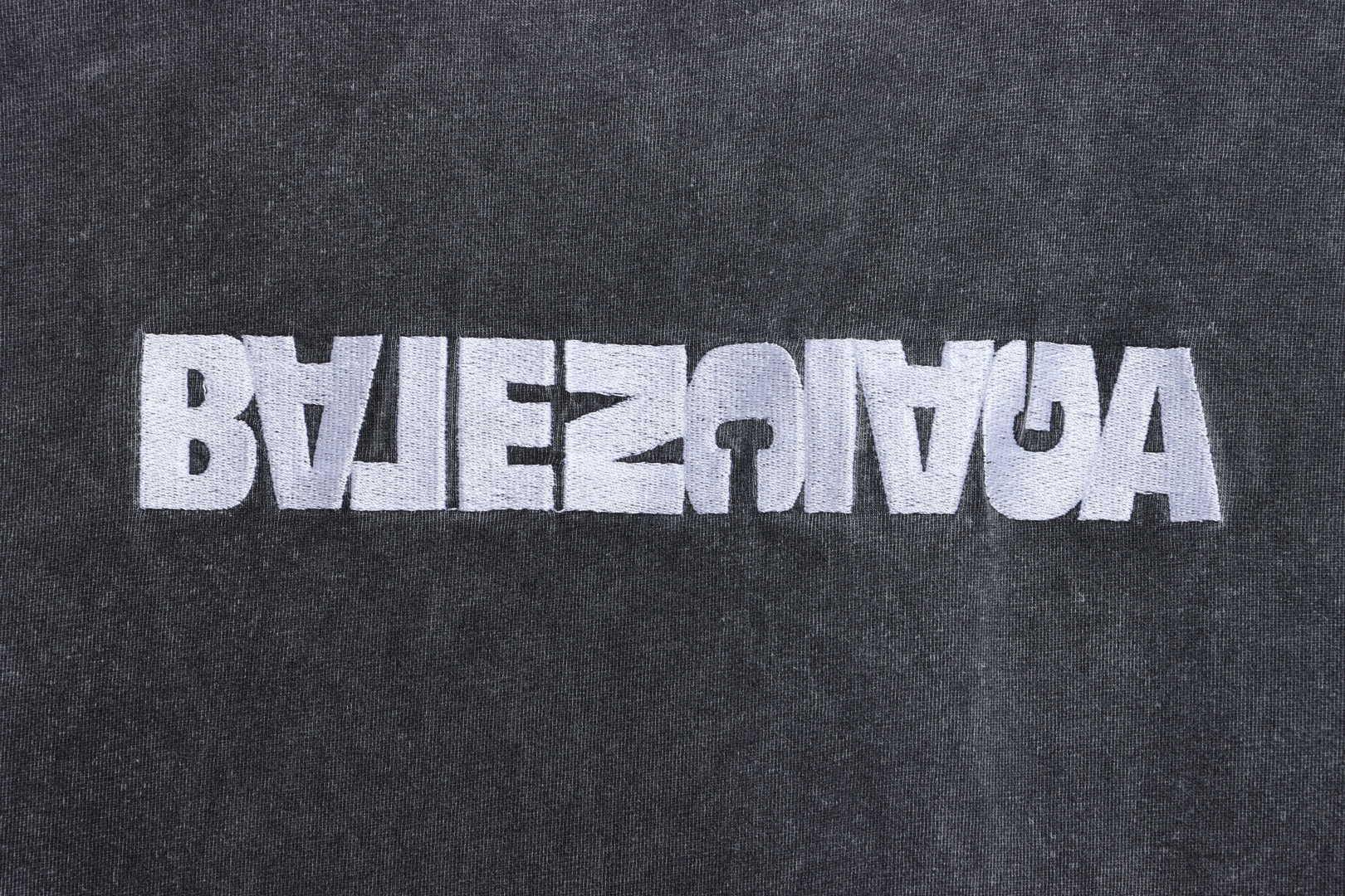 Balenciaga Reverse Letter Embroidered Short Sleeves