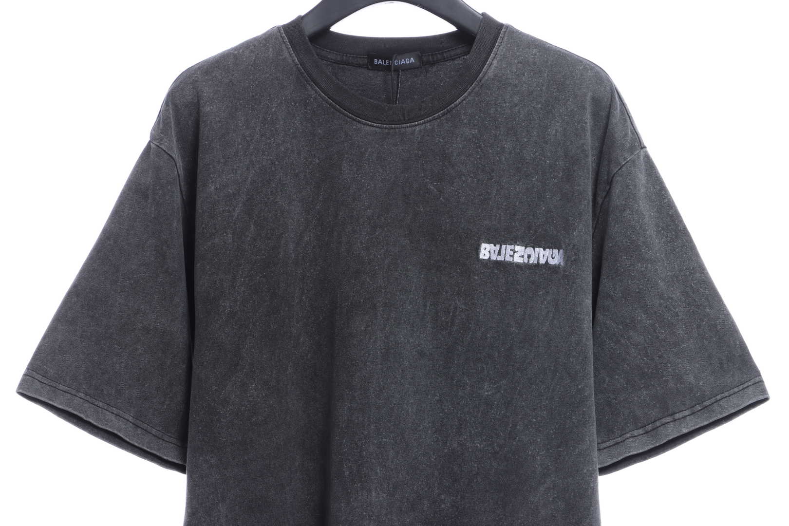 Balenciaga Reverse Letter Embroidered Short Sleeves
