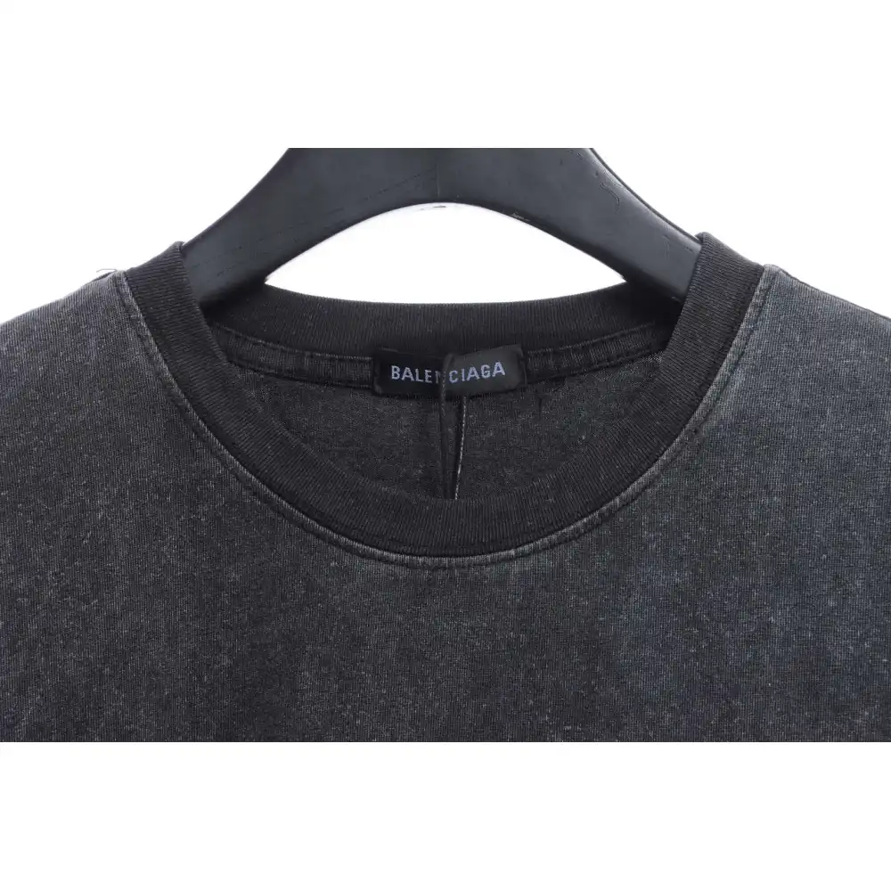 Balenciaga Reverse Letter Embroidered Short Sleeves